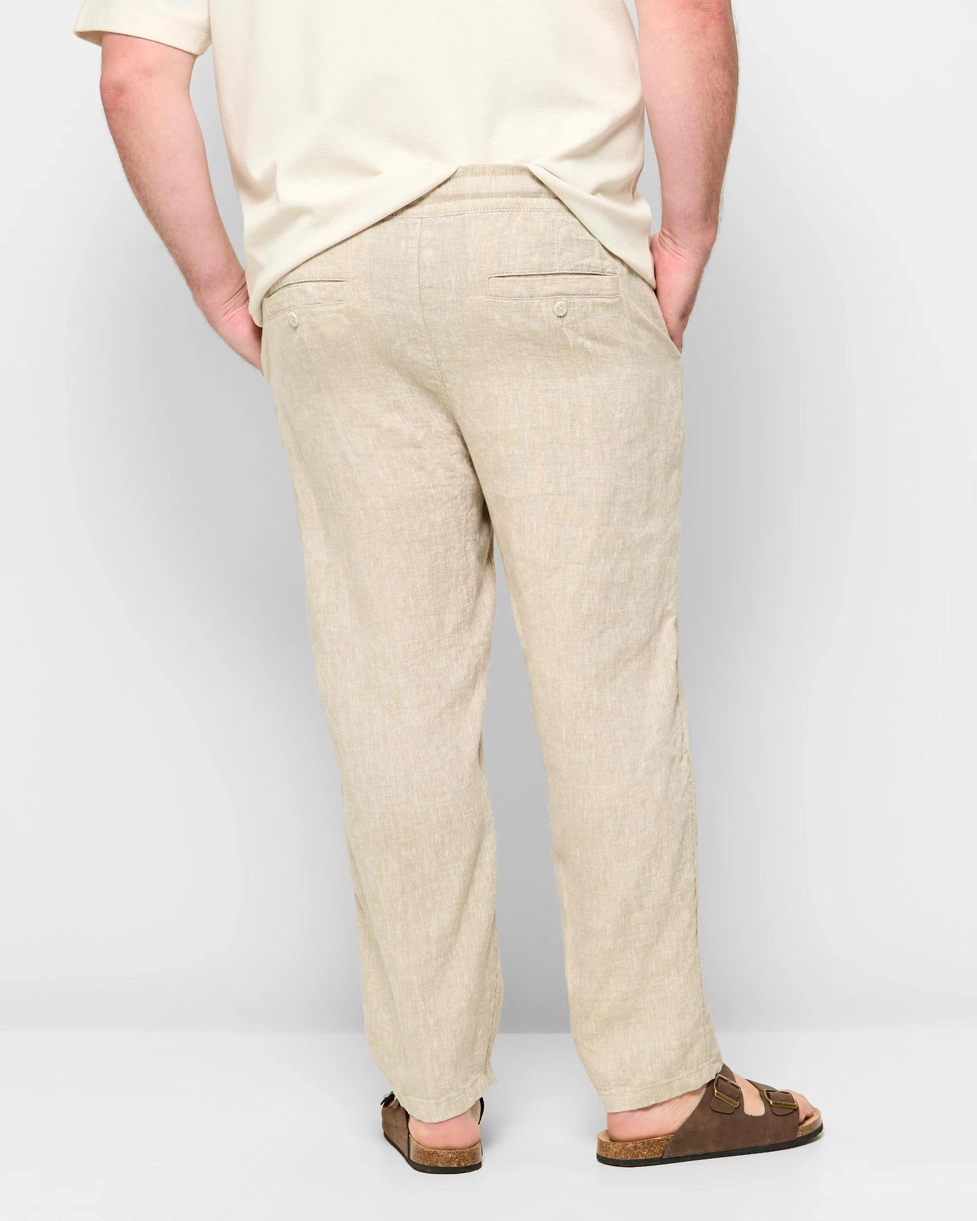 4 Target Man Plus Plus Size European Linen Pants STONE, 4 of 5