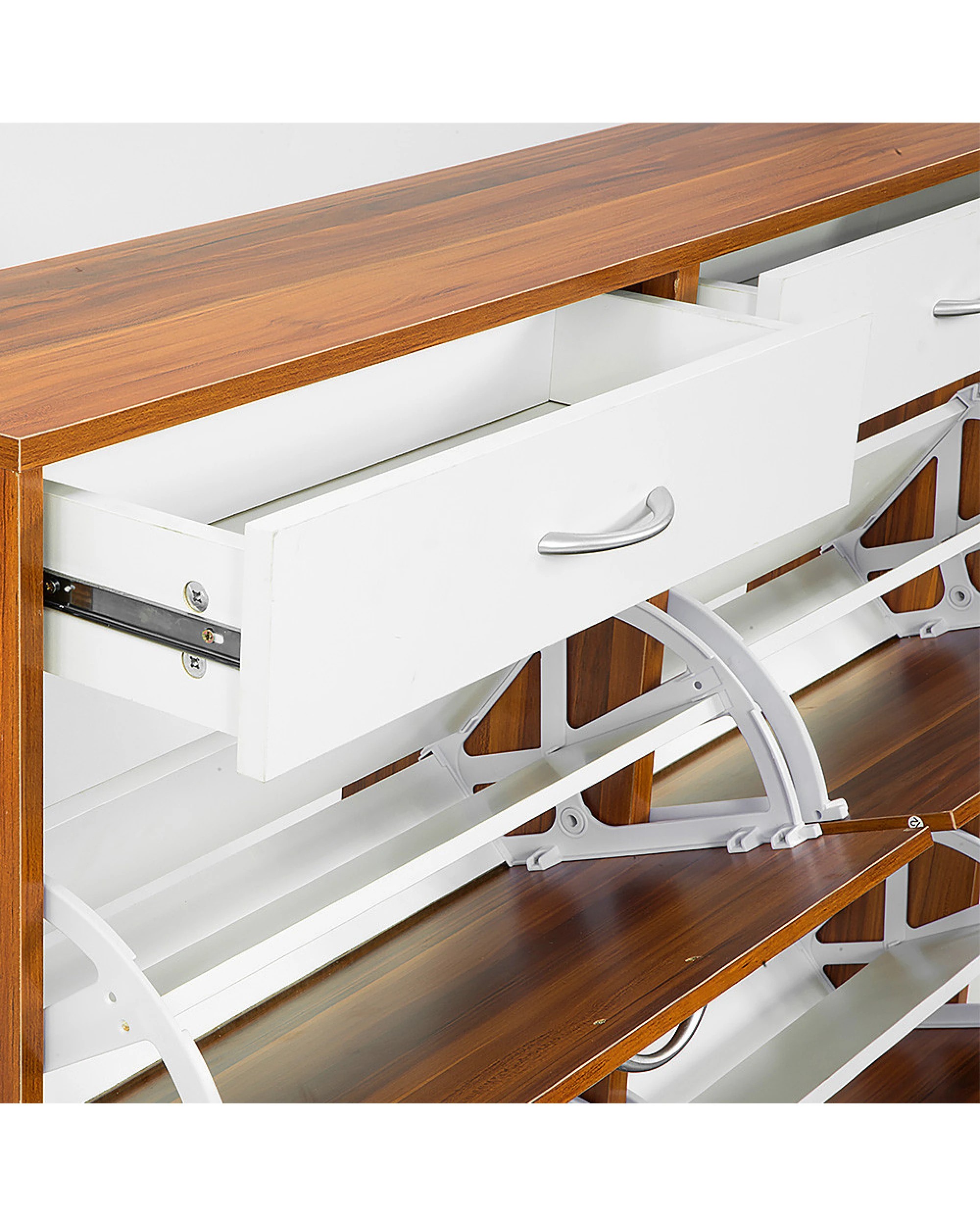 3 Shoe Cabinet Organizer Storage Rack 1200 X 240 X 920 - Brown, 3 of 7