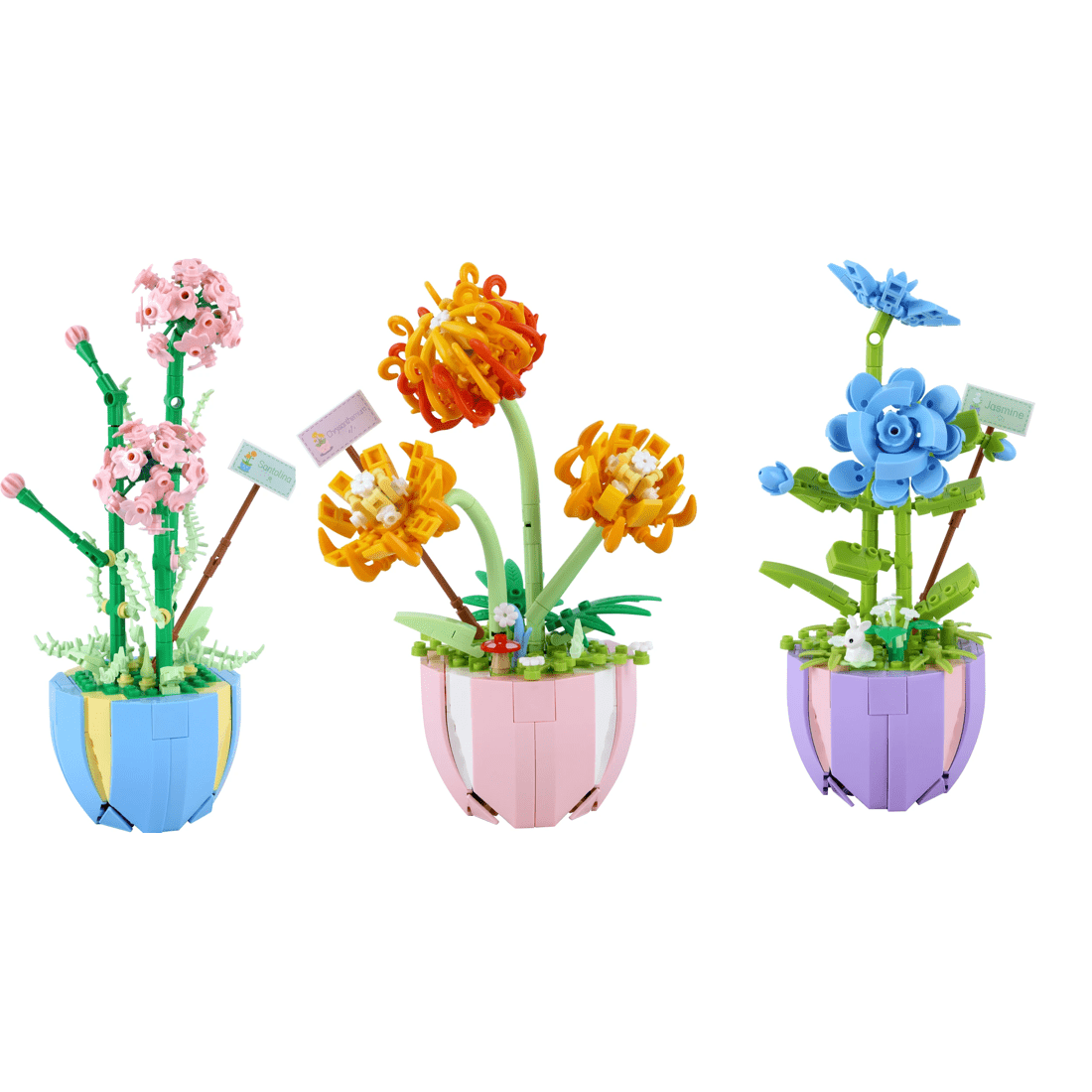 2 Mini Blocks Flower Series: Flower Pot - Assorted, 2 of 9