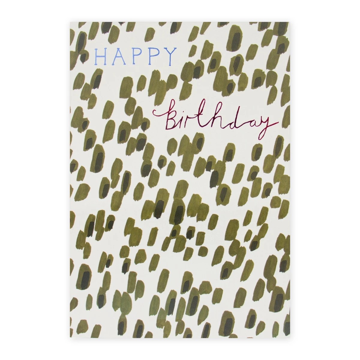 2 Connections from Hallmark Birthday Card - Olive Brush Strokes, 2 of 2