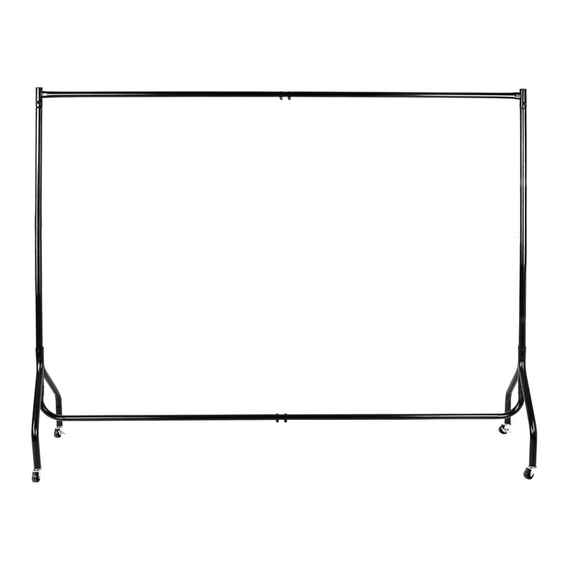 4 Artiss Clothes Rack 2-Pack 6ft Rail with Wheels Garment Racks Portable Heavy Duty Space Saving Bedside Table - Black, 4 of 7