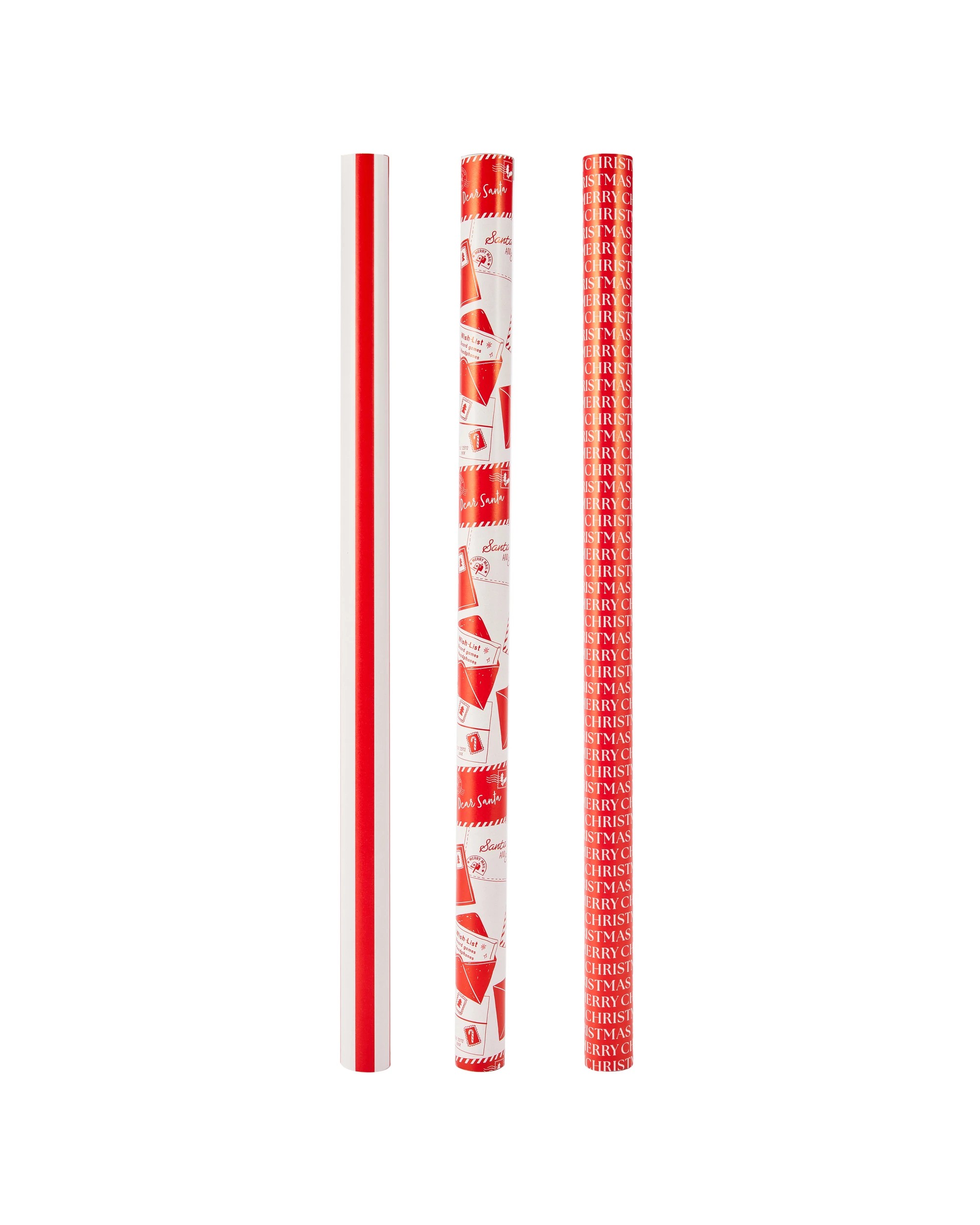 3 3 Pack 4m Red and White Gift Wrapping Paper, 3 of 5