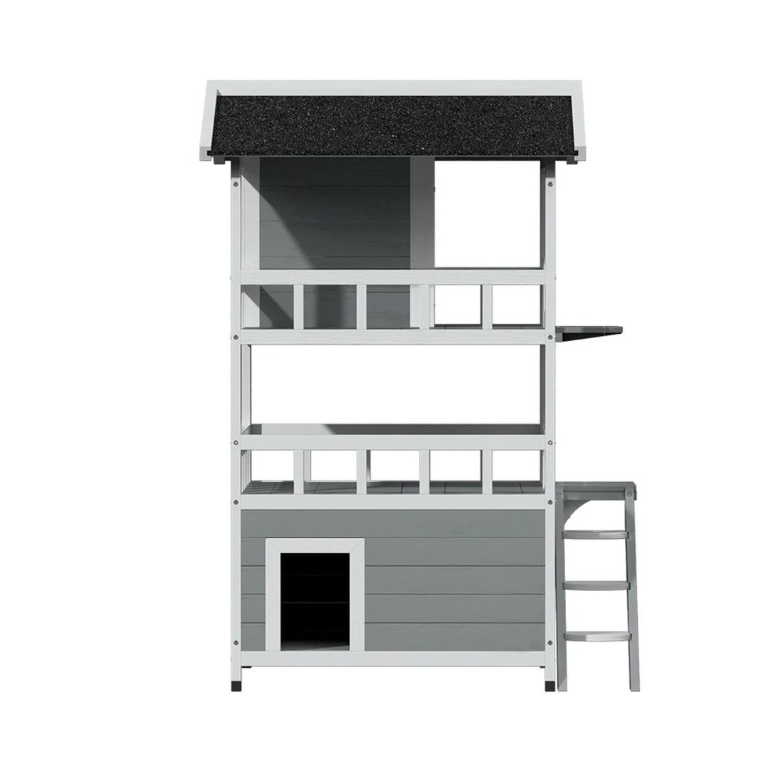 3 i.Pet Cat House Outdoor Shelter 72cm x 72cm x 127cm Rabbit Hutch Wooden Condo Small Dog Pet - Multi, 3 of 6