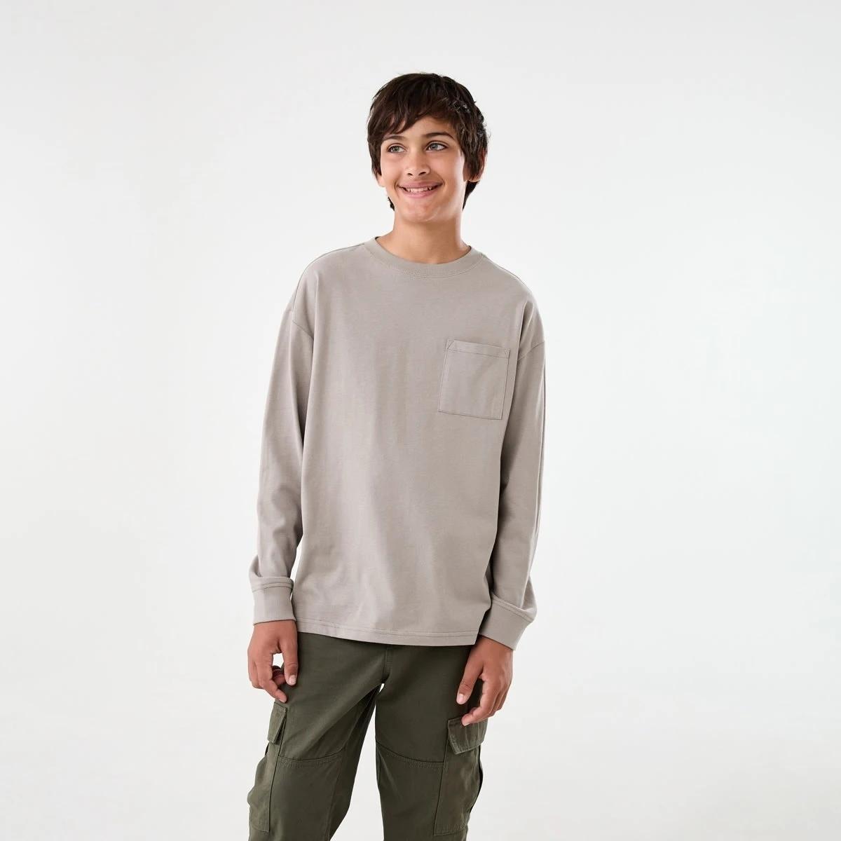 1 Heavyweight Oversized Long Sleeve T-shirt Moon Rock, 1 of 8