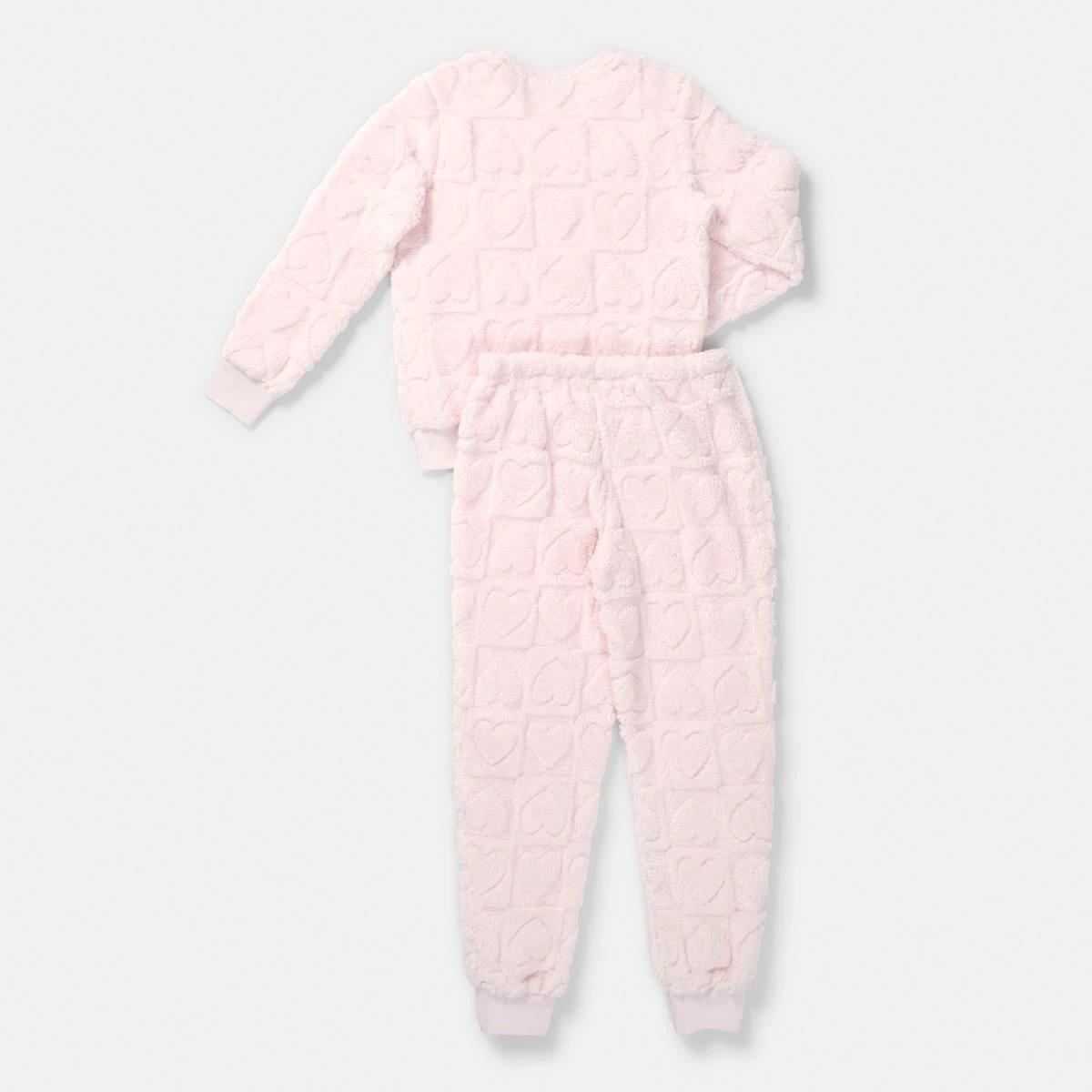 6 Fluffy Pyjama Set Pnk Hearts, 6 of 8