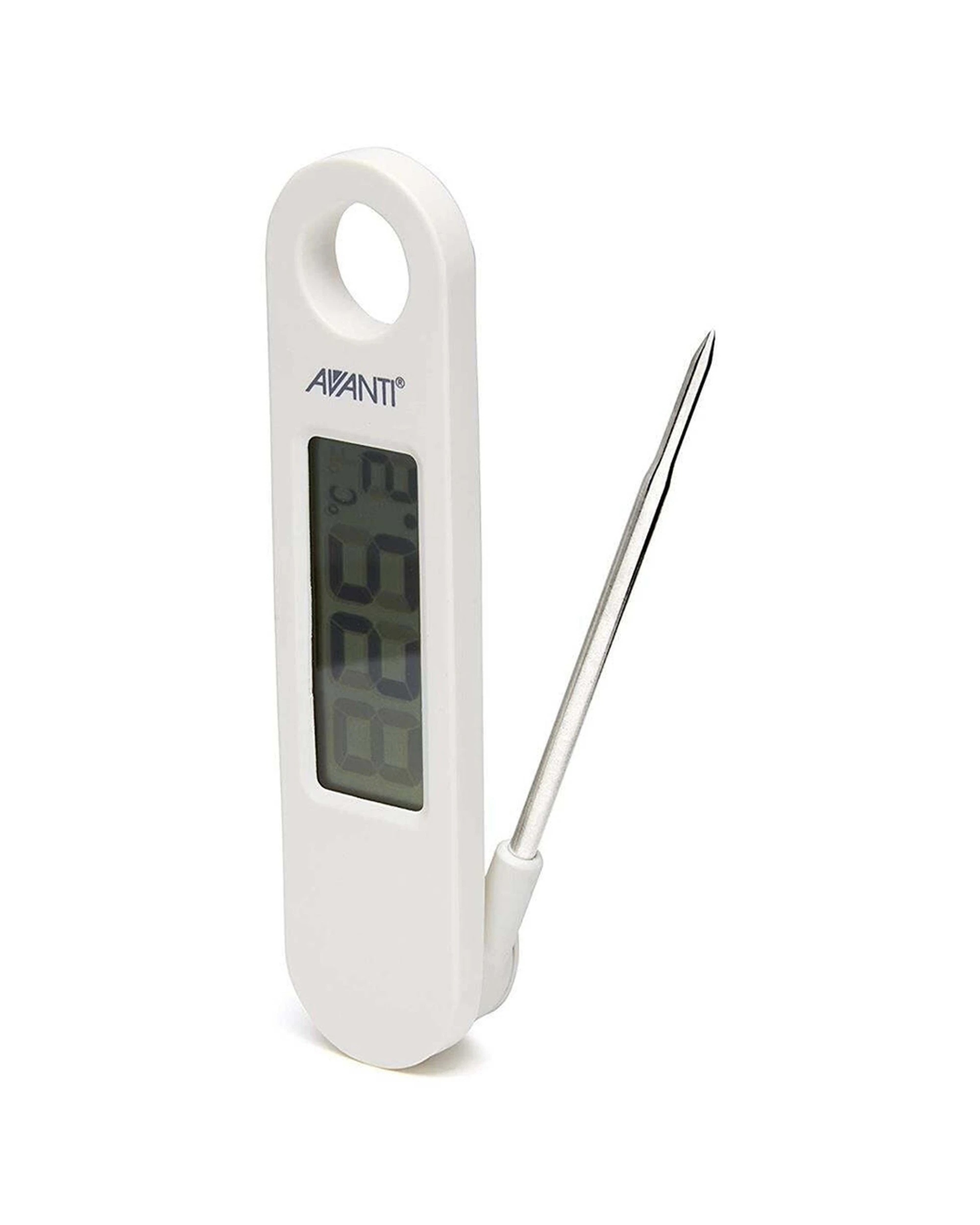 2 Avanti Folding Steak Thermometer Digital Cooking Temp Gauge Foldable Probe
 - White, 2 of 3