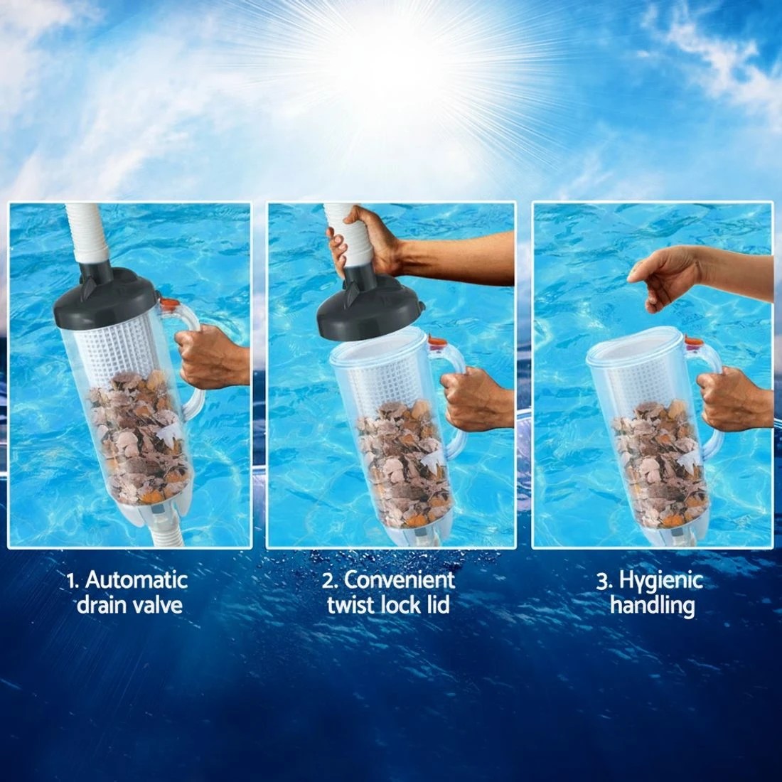 5 Aqua Buddy Pool Leaf Canister Cleaner Suction Catcher In-ground Swimming Pools - Grey, 5 of 6