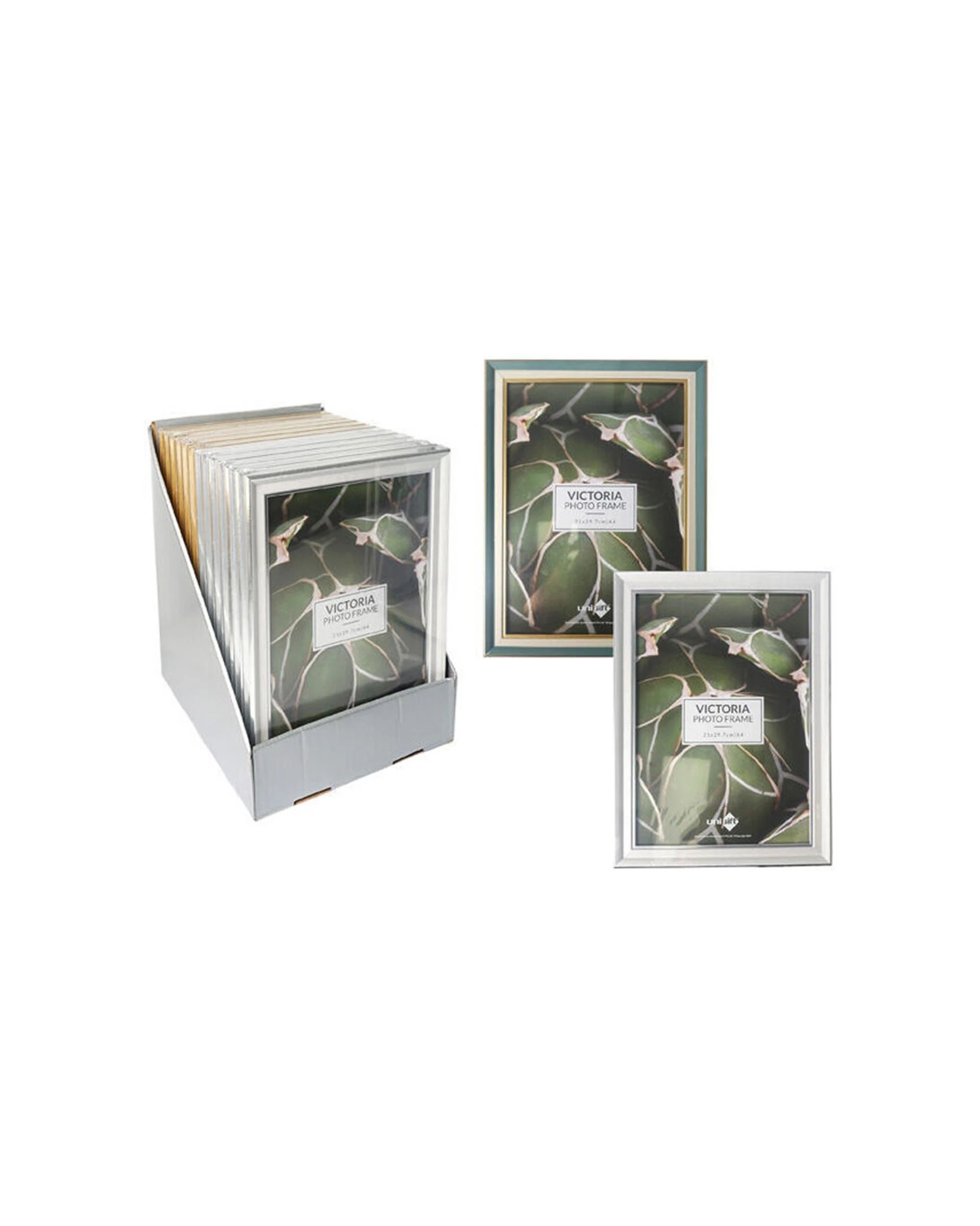 2 Unigift Victoria Glass Home Decor Picture Photo Frame A4 - Multi, 2 of 2