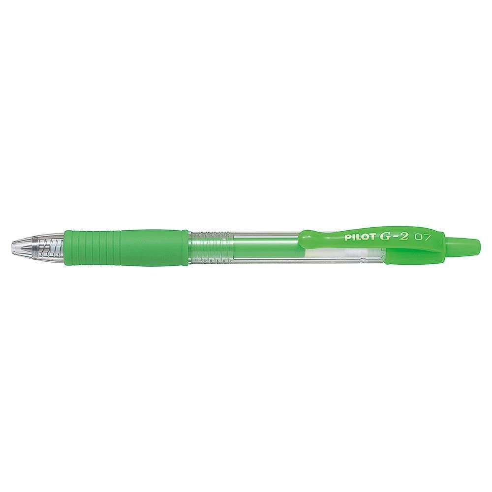 2 PILOT G2 Gel Pen 0.7mm Neon Green, 2 of 2