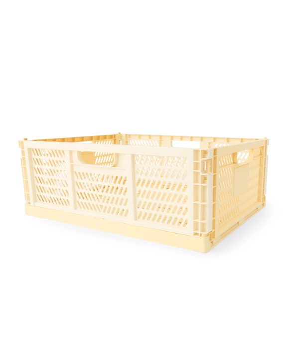 30L Collapsible Crate - Large, Yellow