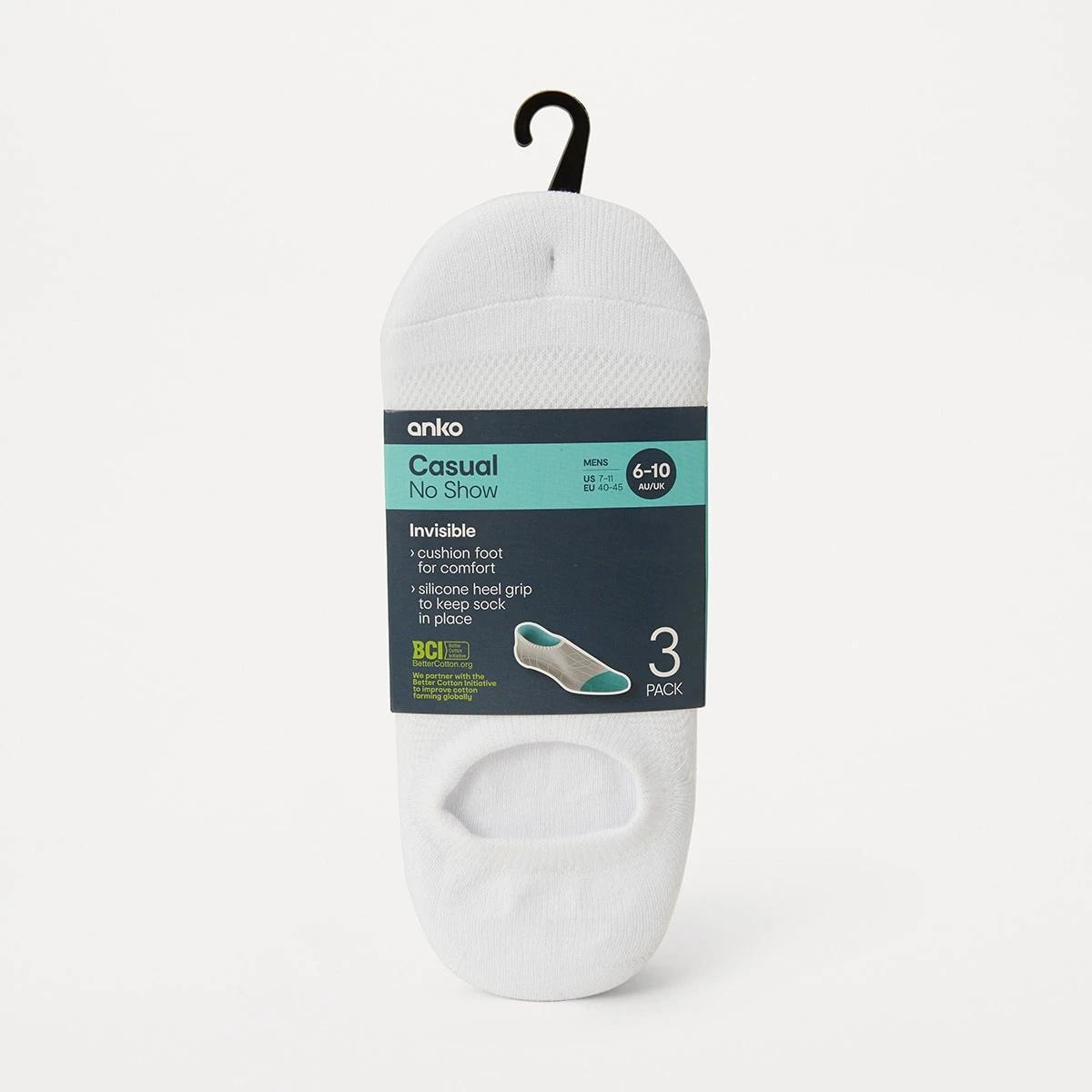 3 3 Pack Cushion Sneaker Socks WHITE, 3 of 3