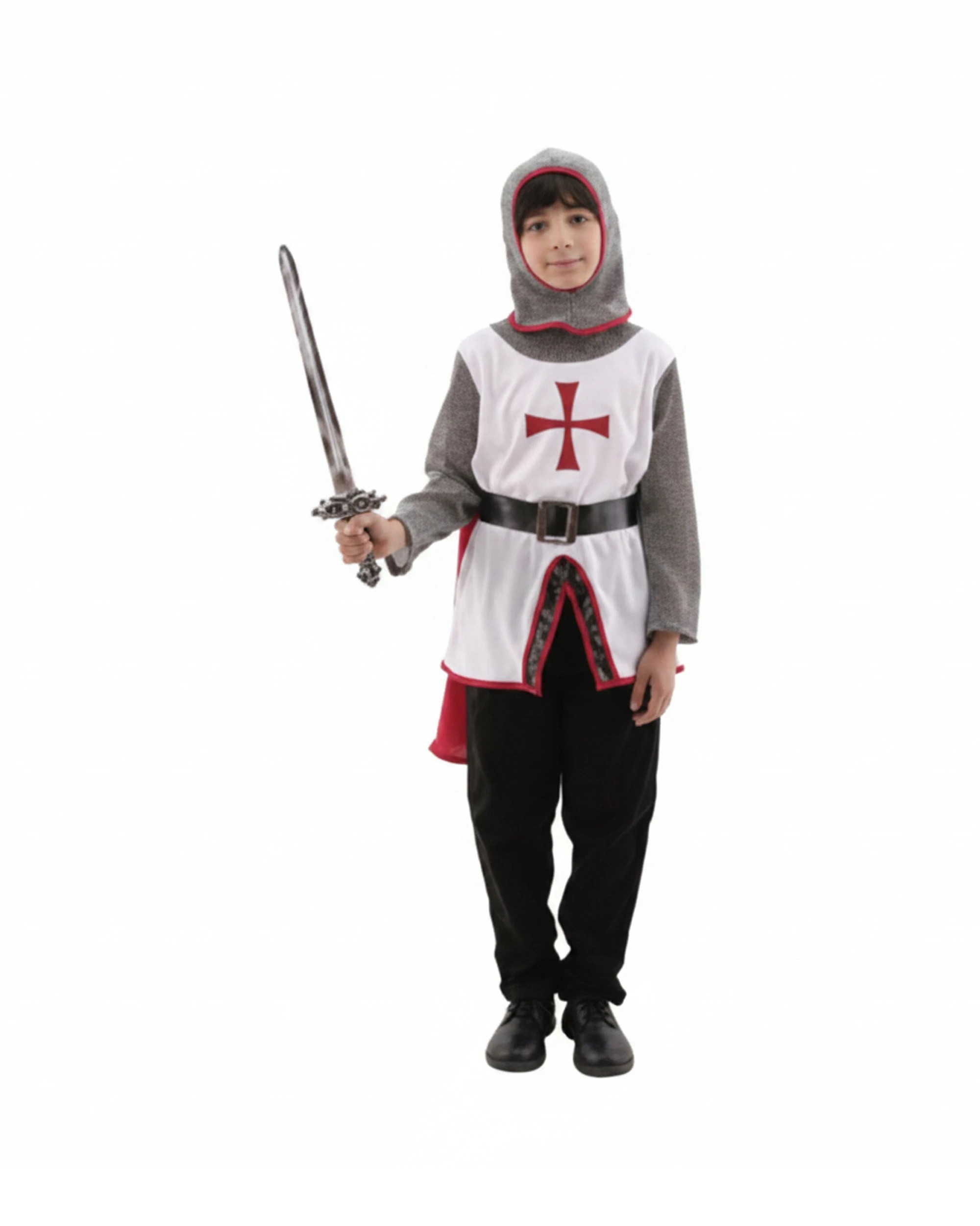 1 Oceana Boys Crusader Costume Authentic Medieval Knight XX Large 152x64cm - White, 1 of 1
