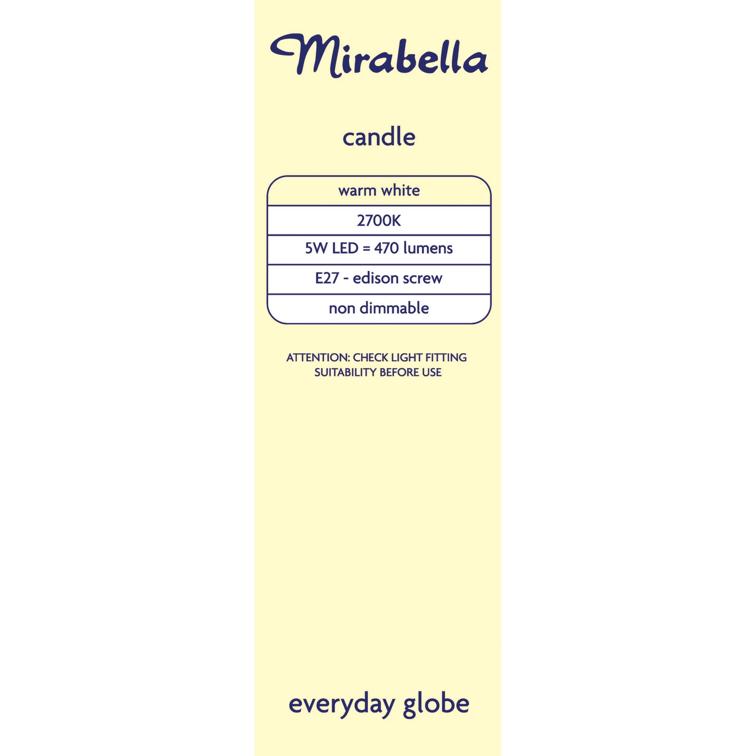 4 Mirabella E27 5W Warm White LED Candle Everyday Globe, 4 of 6