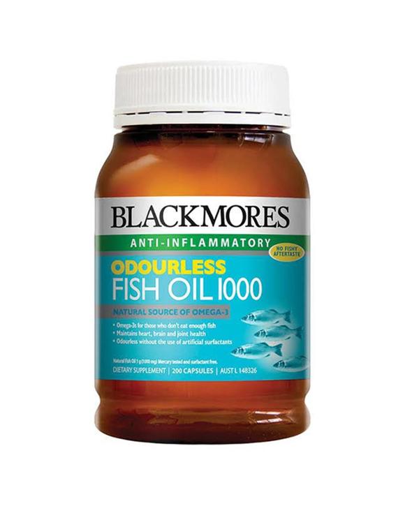 Blackmores 200pc Odourless Fish Oil 1000mg Anti-Inflammatory Supplement Capsules