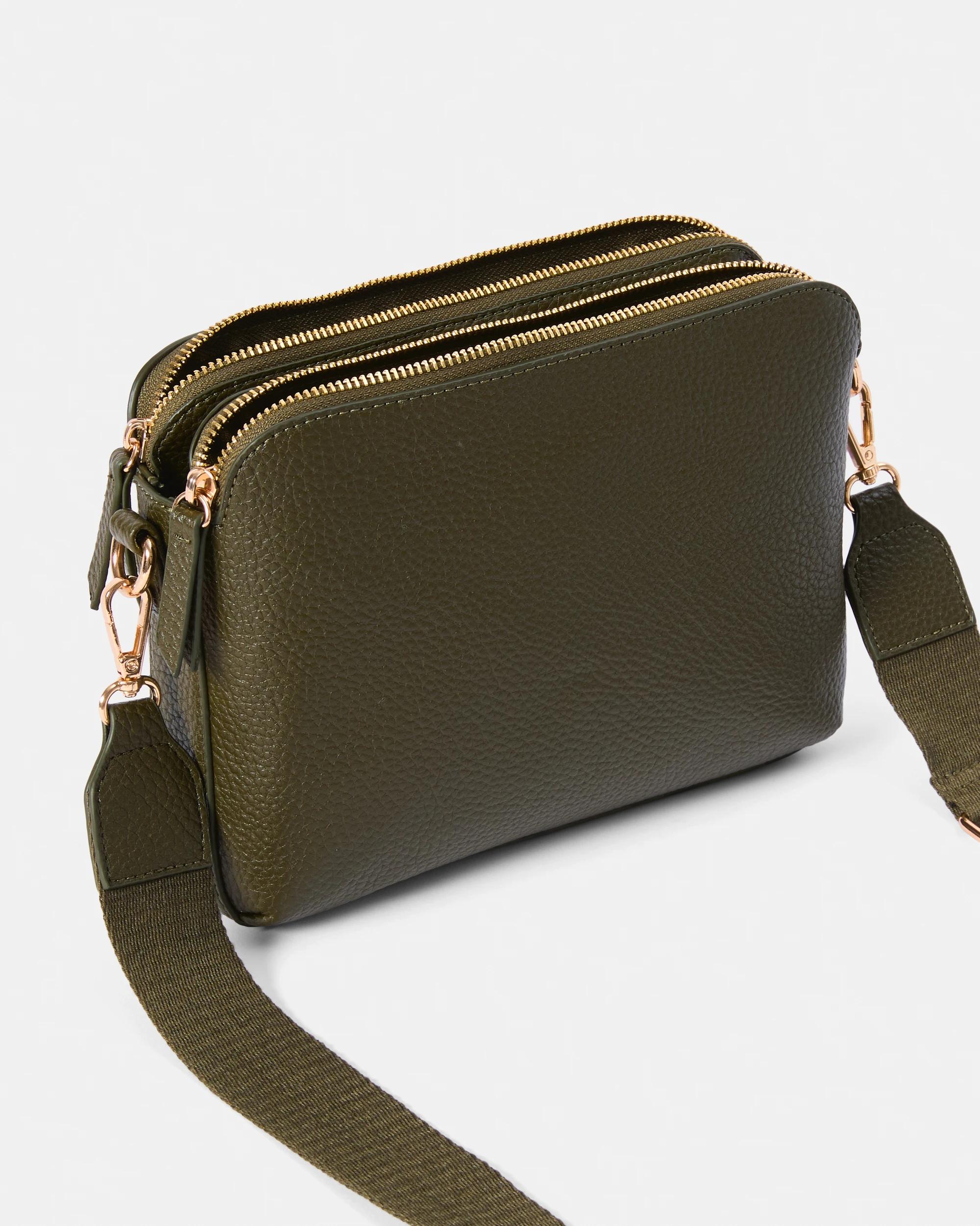 3 Double Pocket Crossbody Bag Dark Camo, 3 of 8