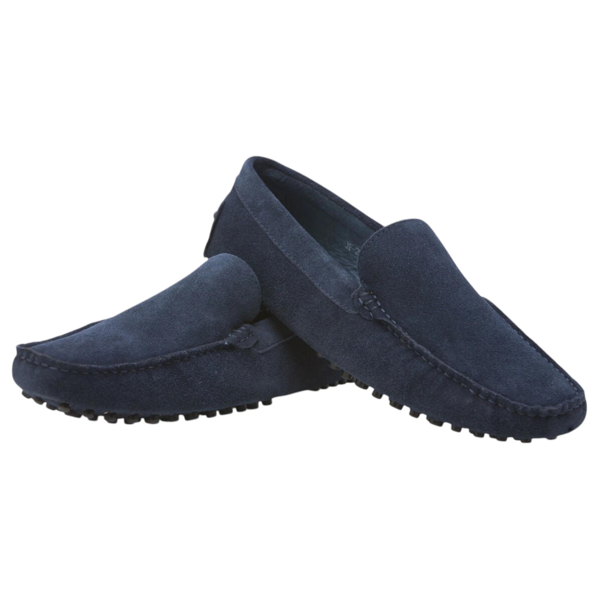 3 Zasel Mens Summer Boat Shoes Suede Casual Slip On Deck Driving Grip Loafers NAVY, 3 of 3