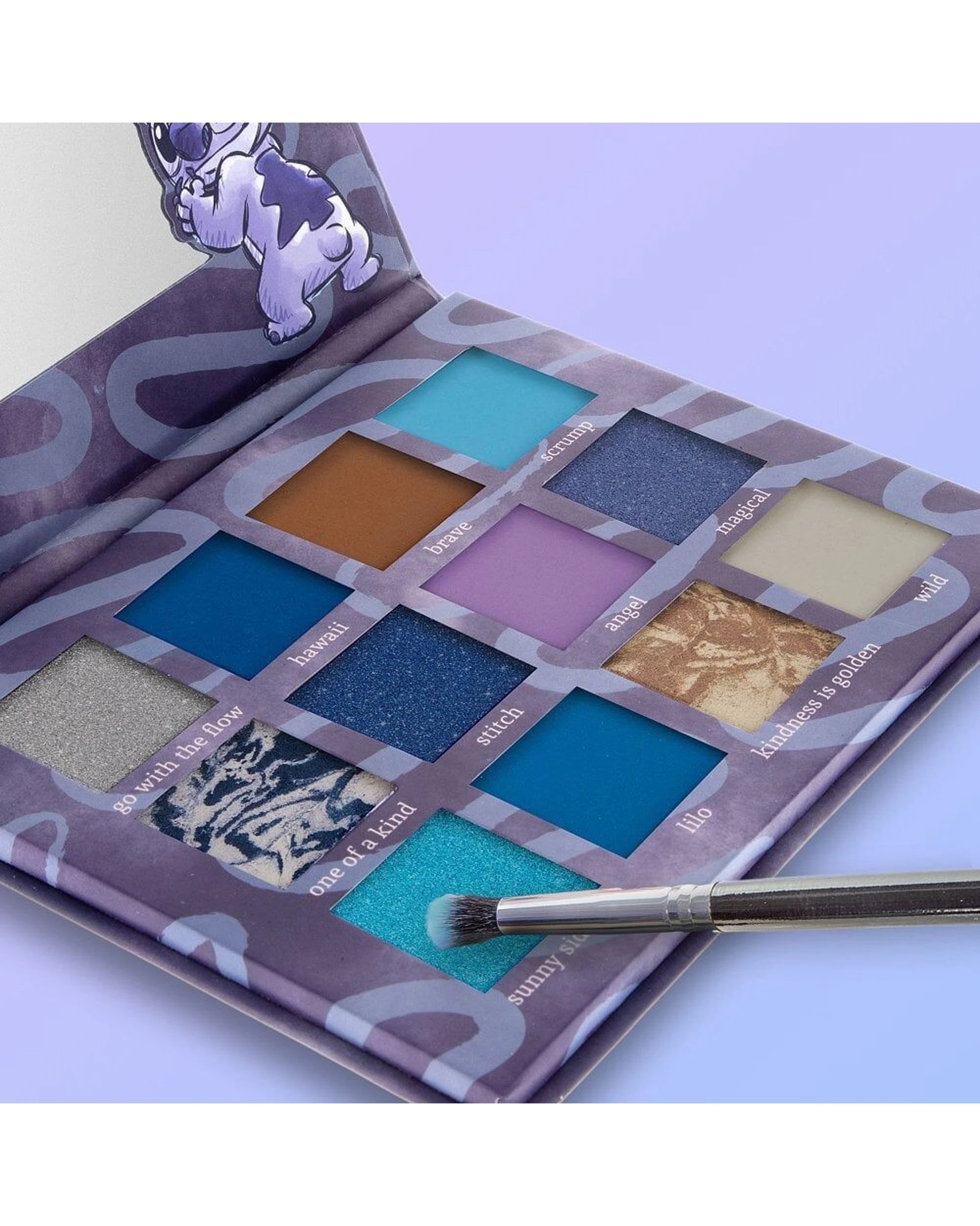 5 DISNEY 12pc Stitch Denim Pigmented Eyeshadow Makeup Palette 30g - Blue, 5 of 5