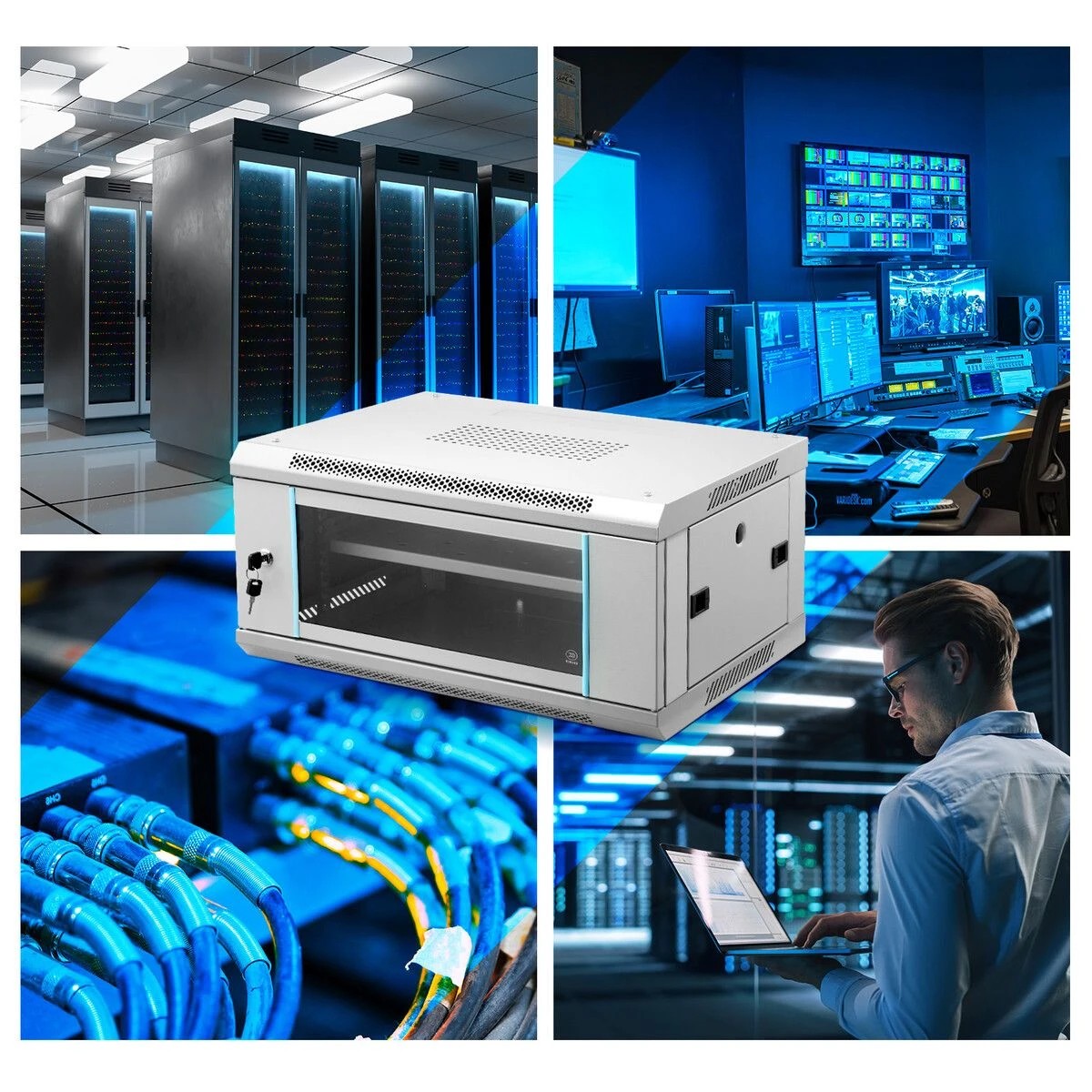 2 Ausway 4U Network Server Cabinet Wall Mount, 2 of 5