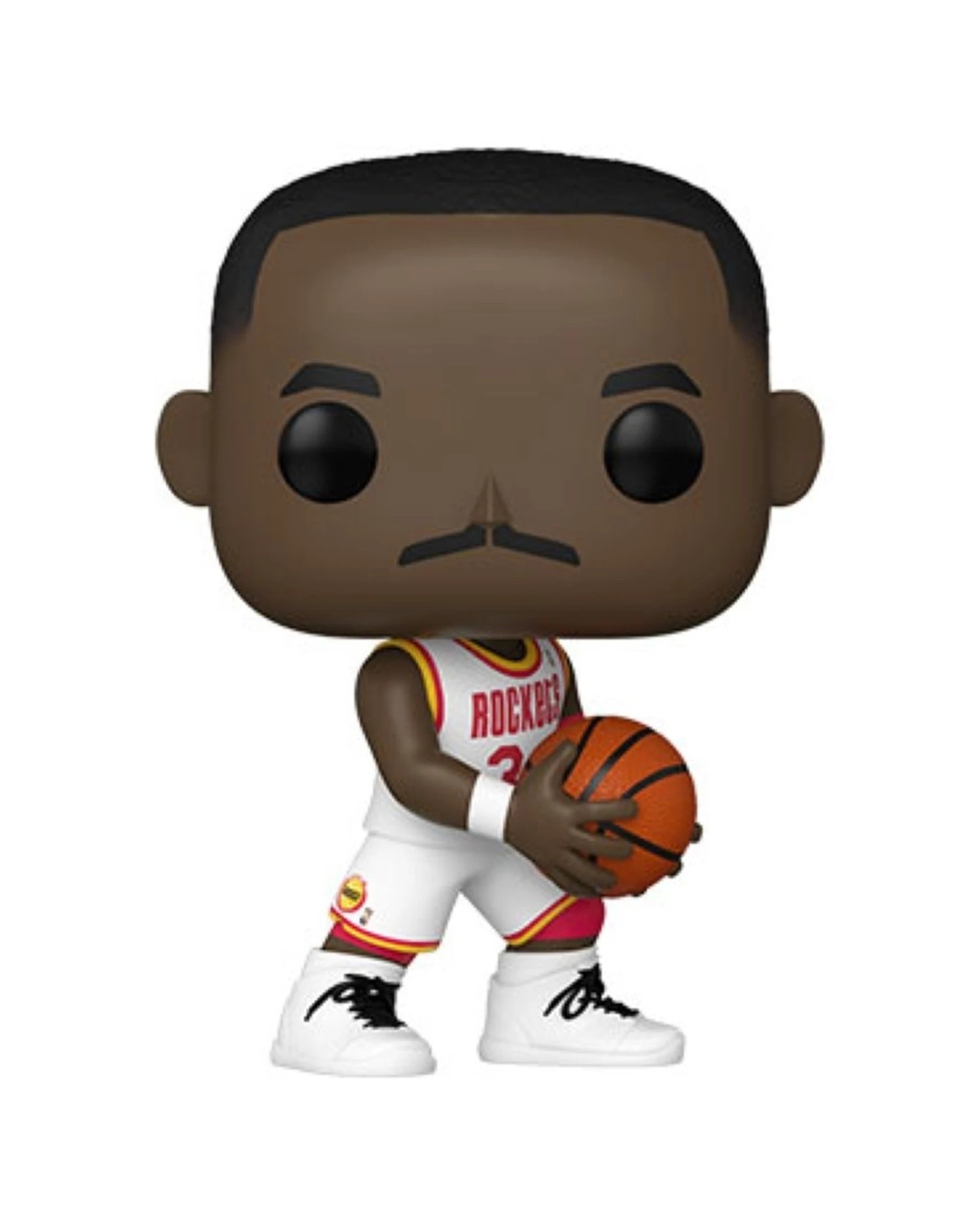 1 Pop NBA Legends Hakeem Olajuwon Pop Rockets Home Vinyl Action Figure 10cm - White, 1 of 3