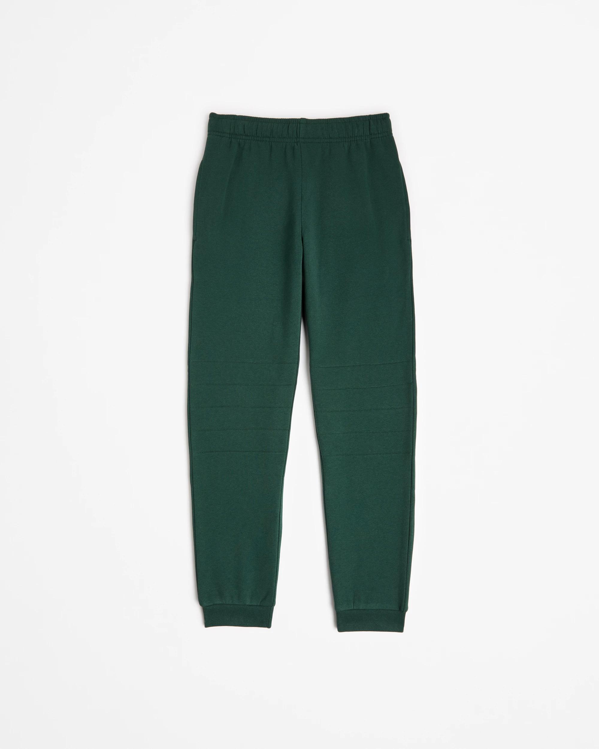 1 Target Australian Cotton School Double Knee Trackpant 2 Pack BOTTLE GREEN, 1 of 3