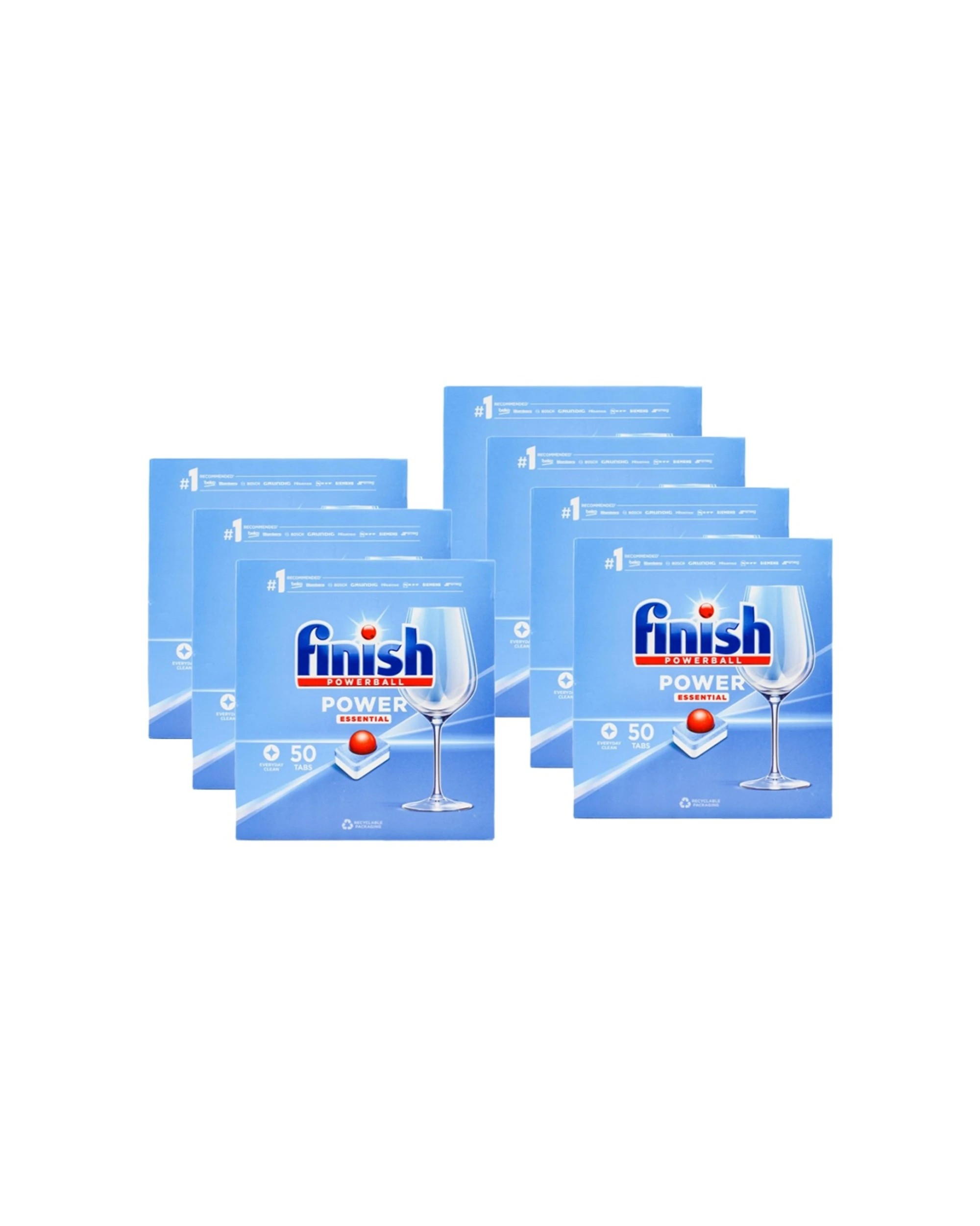 1 Finish Powerball Dishwashing Tablet Power Essential 7 X 50 PK 350pc Lemon, 1 of 3
