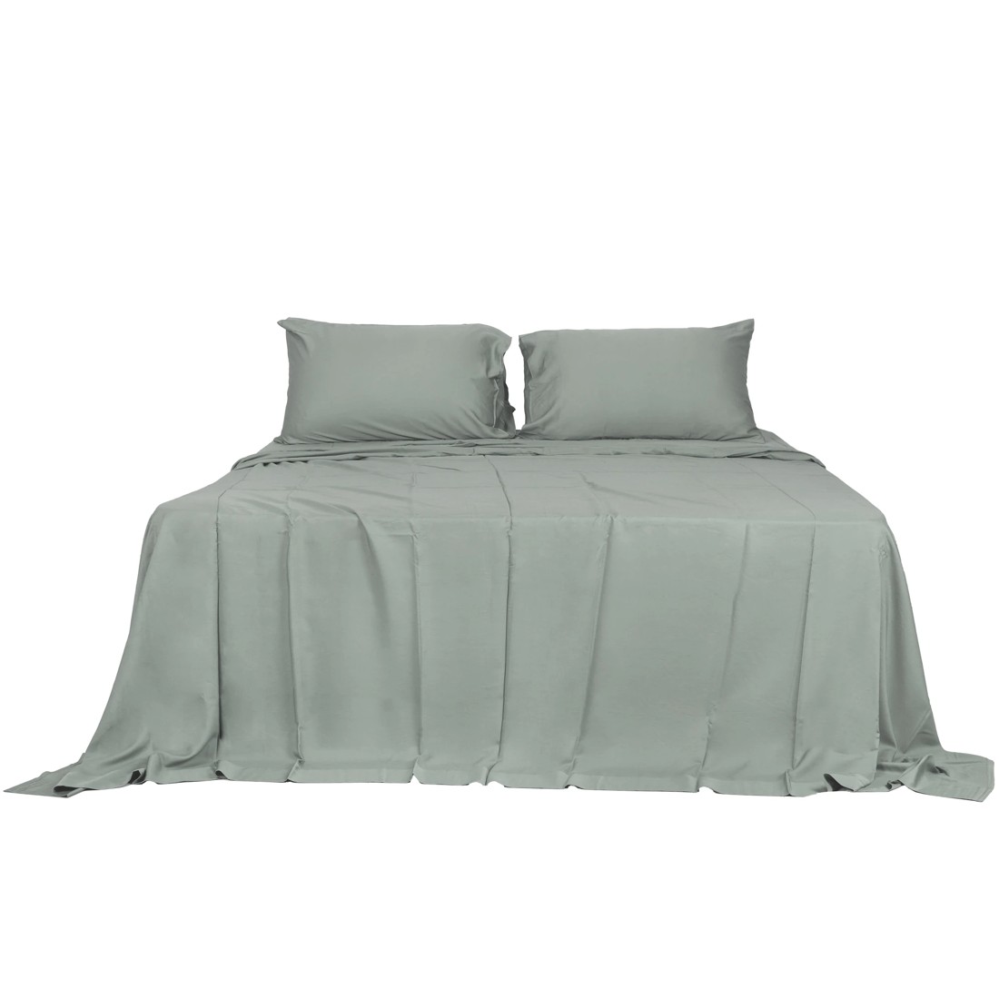 6 Dreamz Grey Bamboo Bed Sheet Set - King Bed, 6 of 6