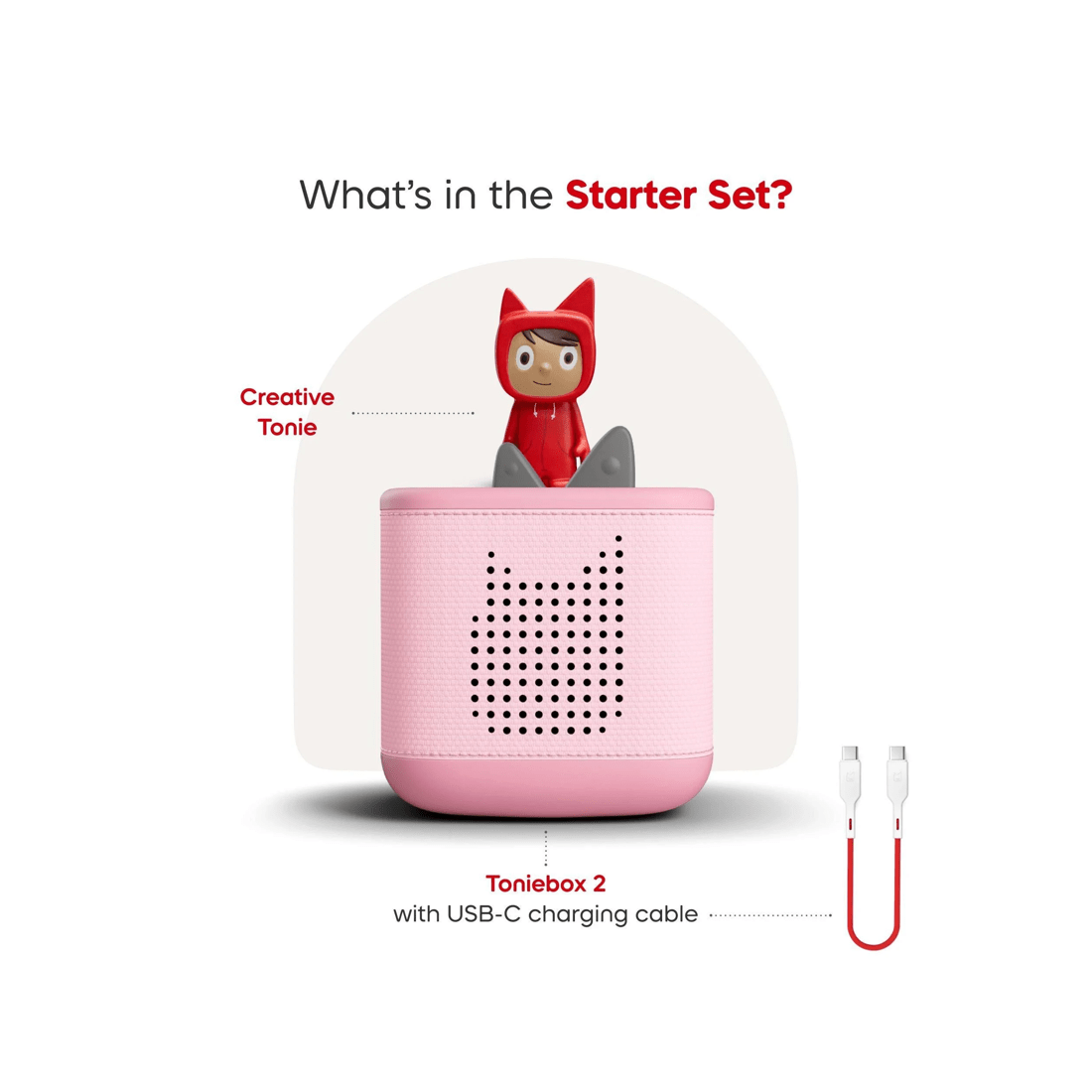 3 Tonies - Toniebox 2 Starter Set with Creative Tonie Rubie - Cloud - Pink, 3 of 6