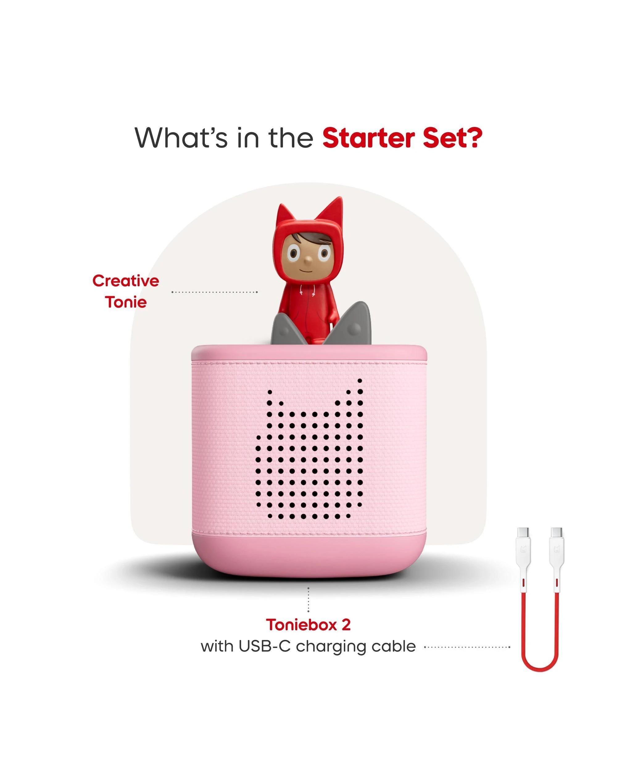 3 Tonies - Toniebox 2 Starter Set with Creative Tonie Rubie - Cloud - Pink, 3 of 6