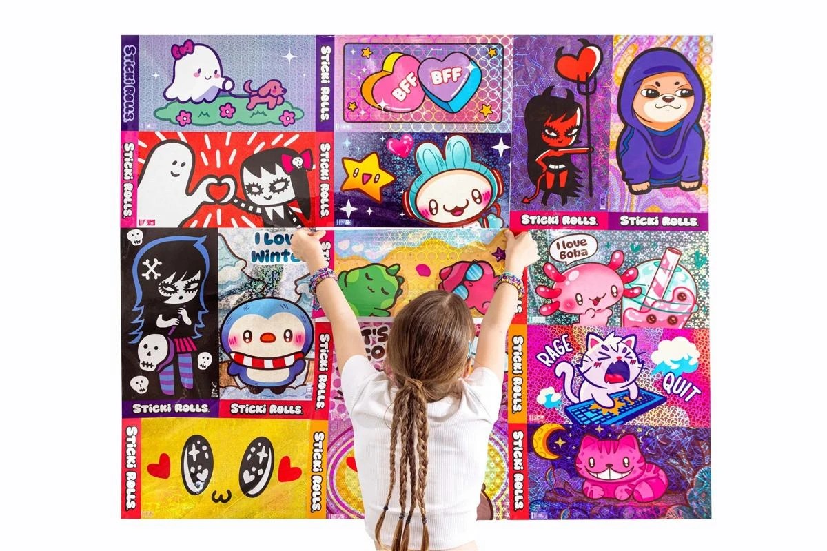 9 Sticki Rolls Jumbo Sticker Capsule Tube, 9 of 9