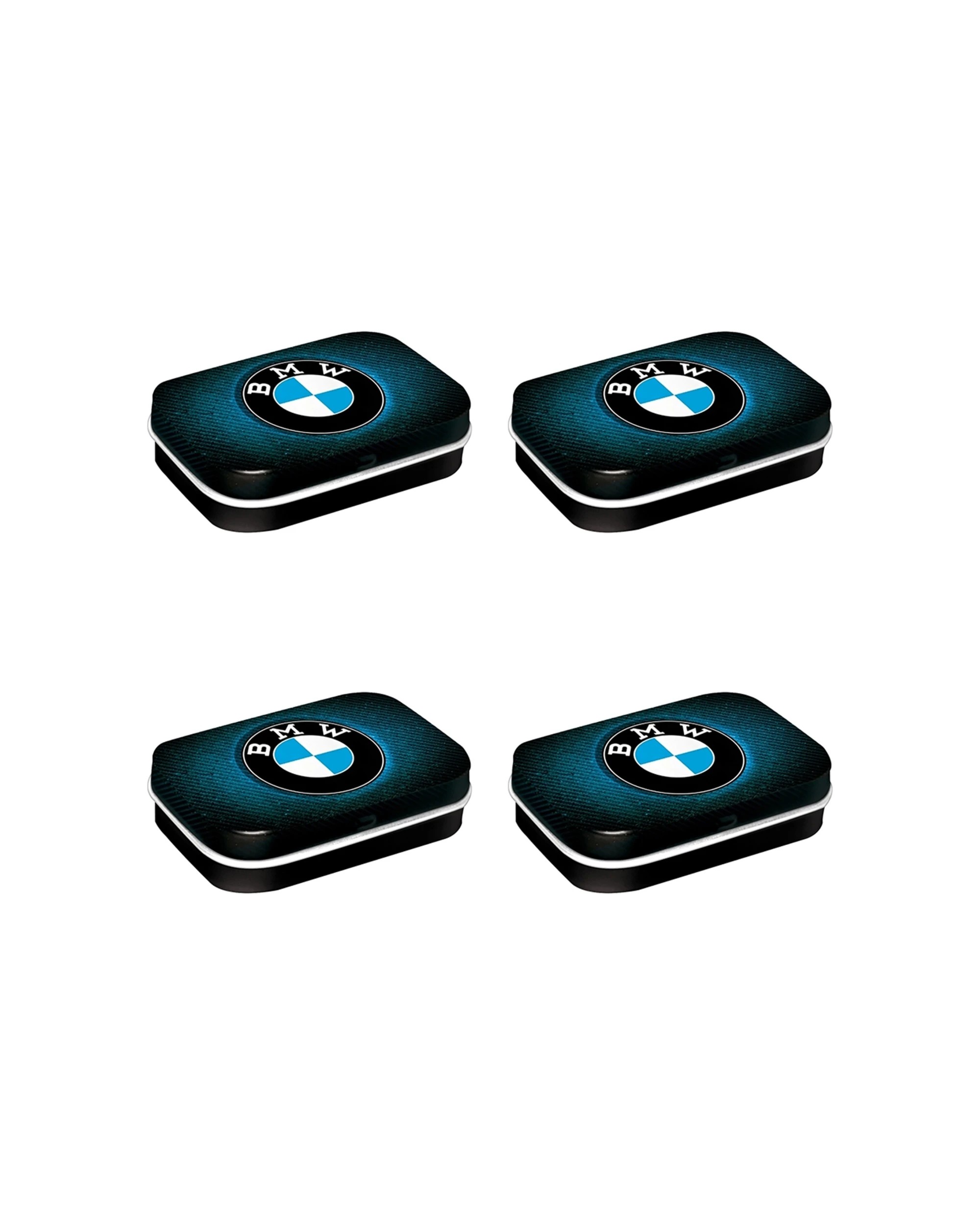1 Nostalgic-Art 4PK Pocket Box with Mints - BMW Logo Blue Shine - Black, 1 of 2