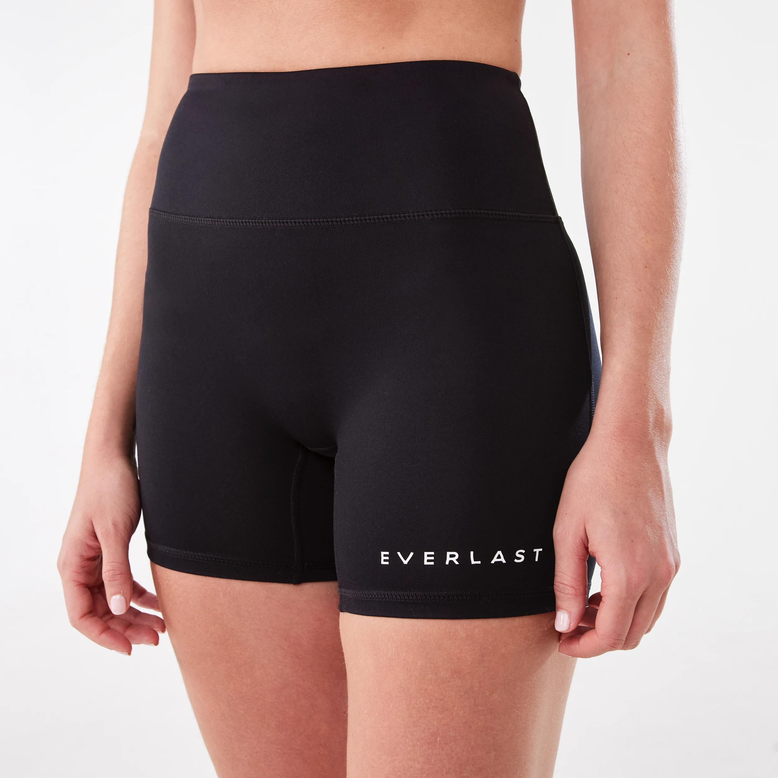 5 Everlast Womens Luxe Bike Shorts BLACK, 5 of 7