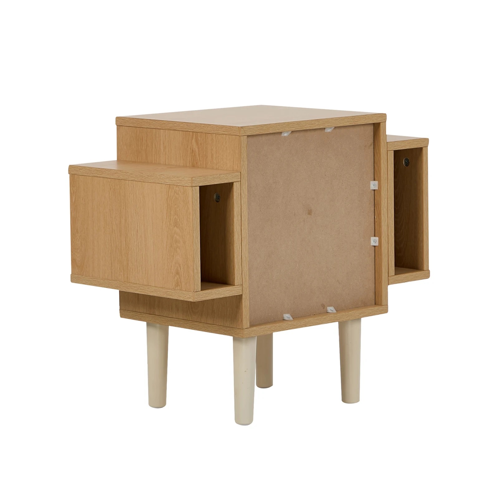 8 Oikiture Kids Robot Bedside Table Nightstand With Drawer Bedroom Storage Cabinet - Natural, 8 of 8