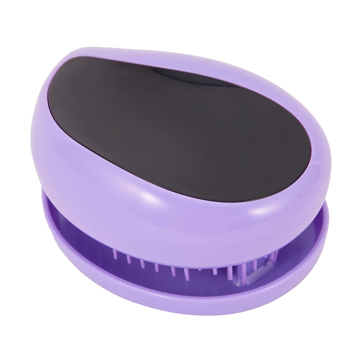 3 OXX Haircare Folding Detangle Brush - Purple and Black, 3 of 4