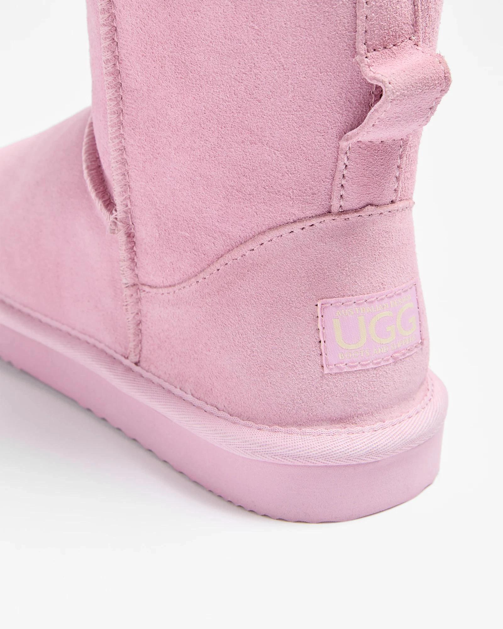 2 Australian Design Ugg Boots and Slippers Australian Design UGG Leather and Sheepskin Boots PINK, 2 of 3