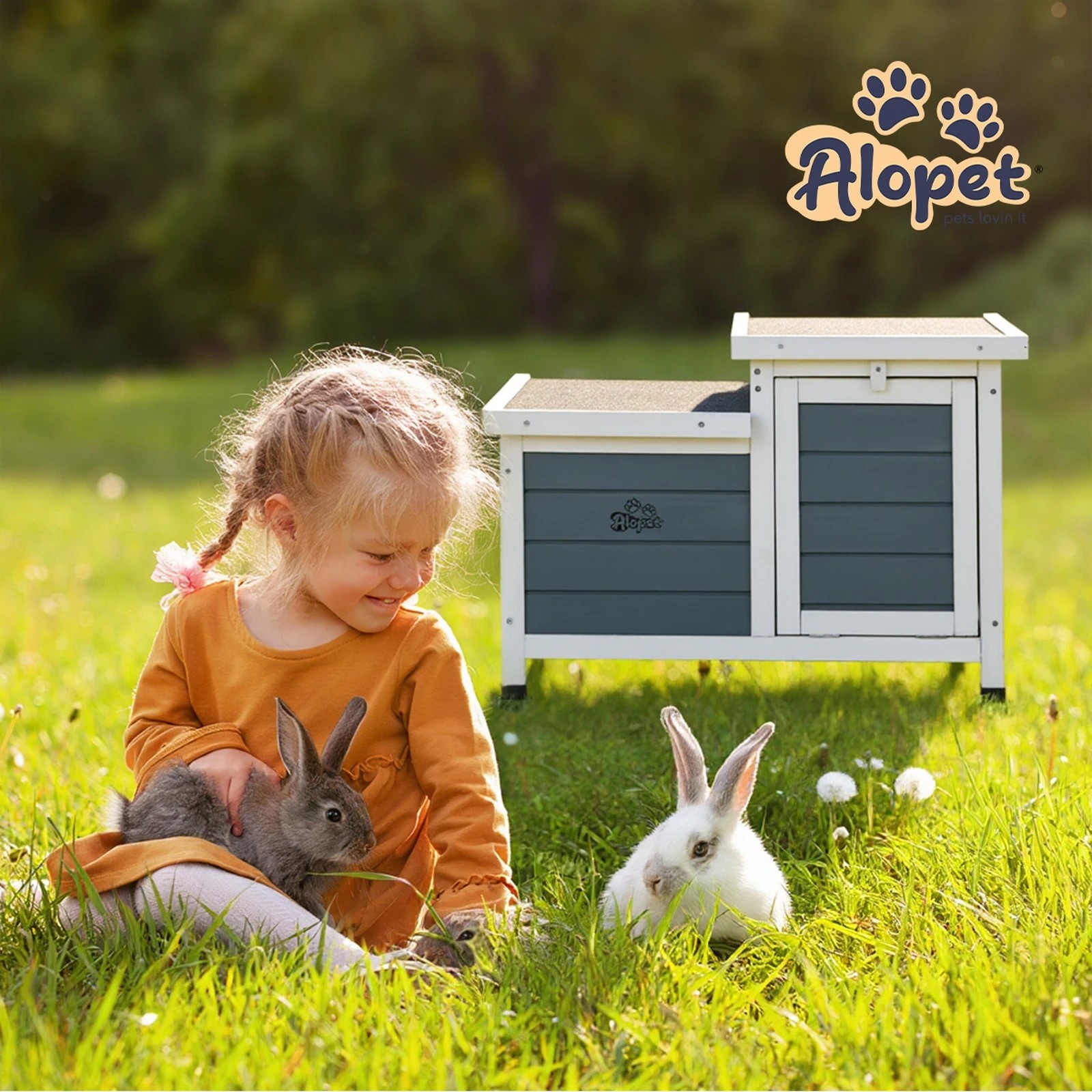 6 Alopet Outdoor Rabbit Hutch Wooden Cage Chicken Coop House Enclosure - Multi, 6 of 10