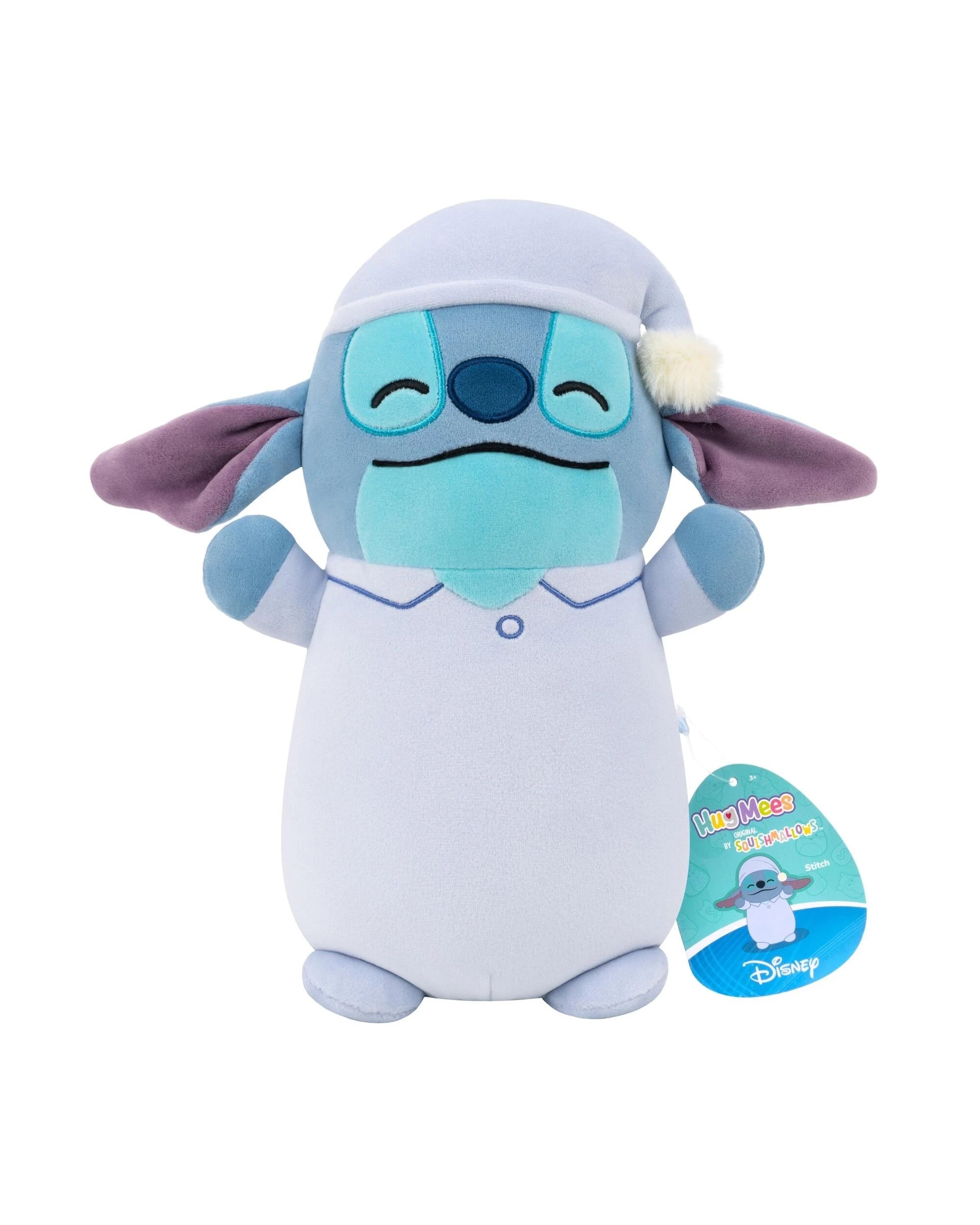 1 Squishmallows HugMees Disney Stitch Bedtime Stitch 10 inch Plush, 1 of 6