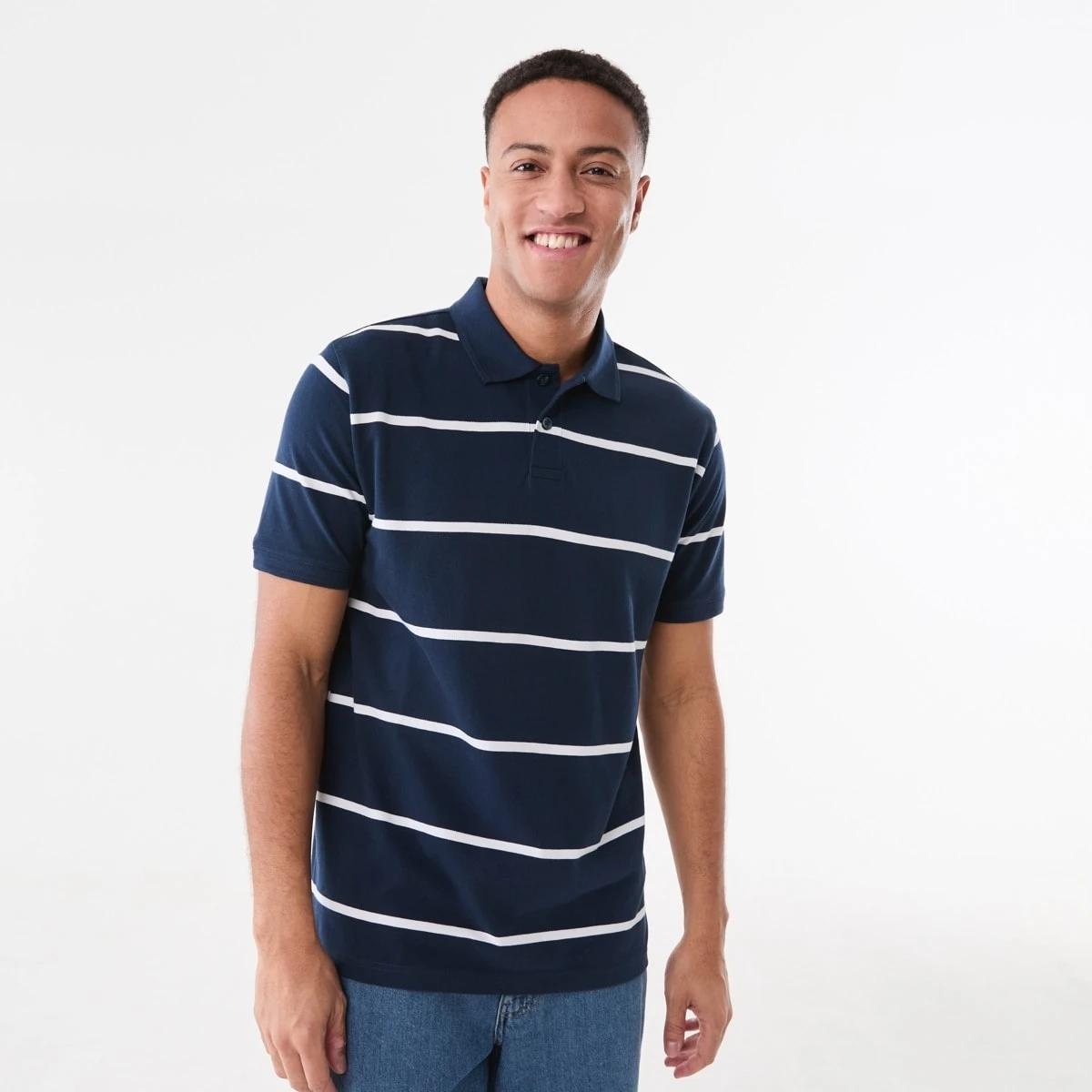 1 Stripe Polo Shirt GIANN STRIPES SPELL NAVY, 1 of 5