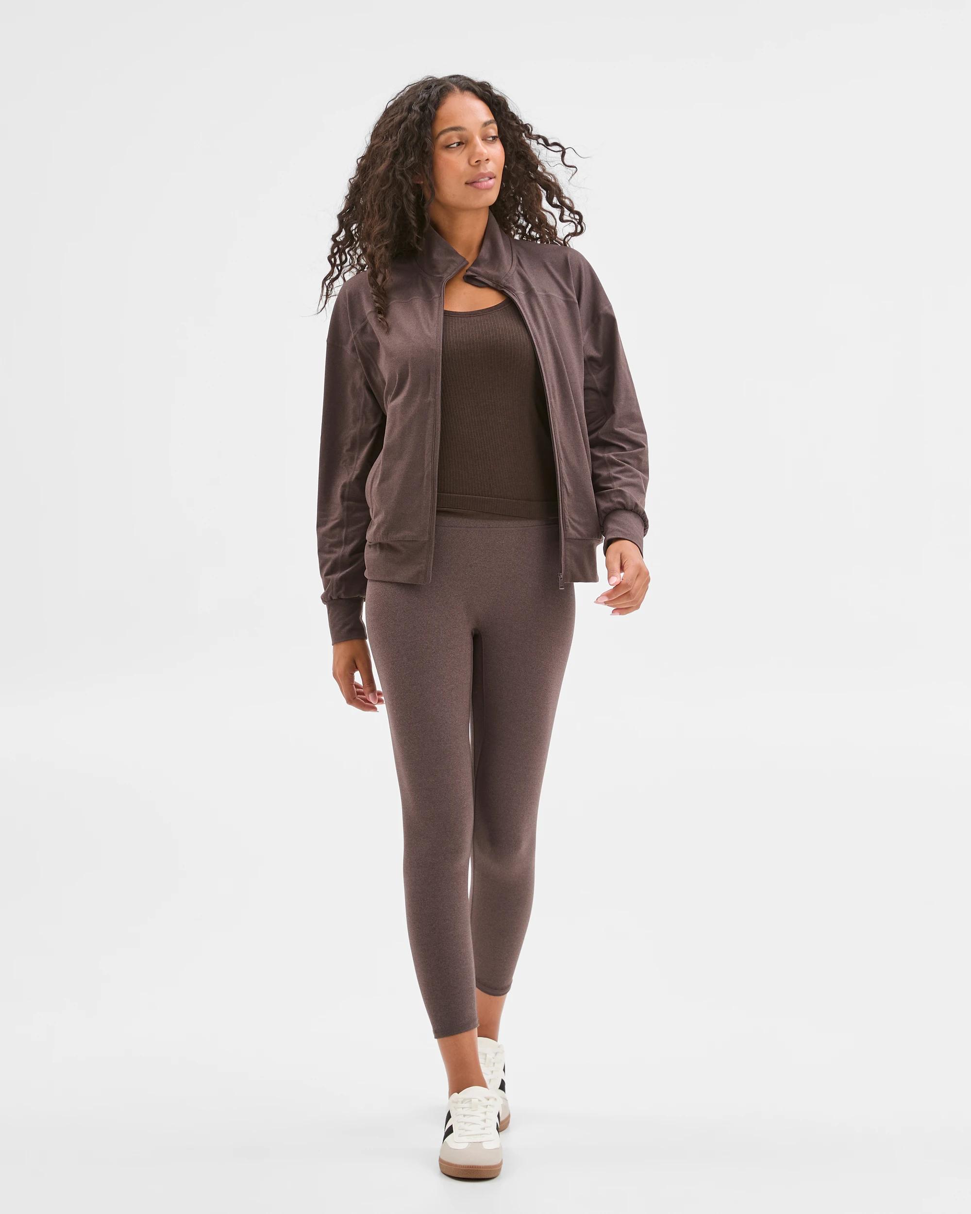 1 Target Active Studio Soft 7/8 Length Yoga Tights COCOA MARLE, 1 of 7