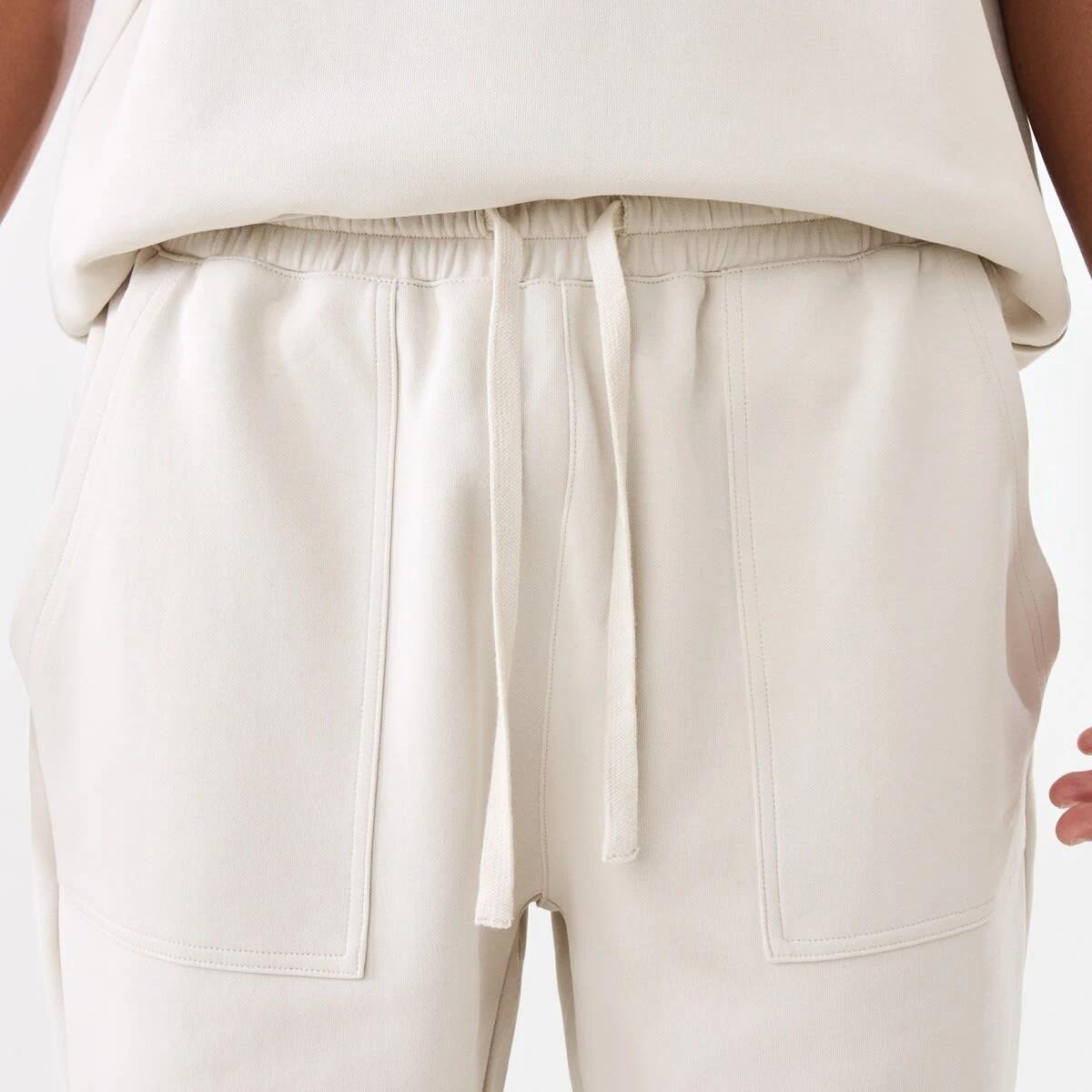 5 Elastic Waist Interlock Knit Shorts DUNE, 5 of 7