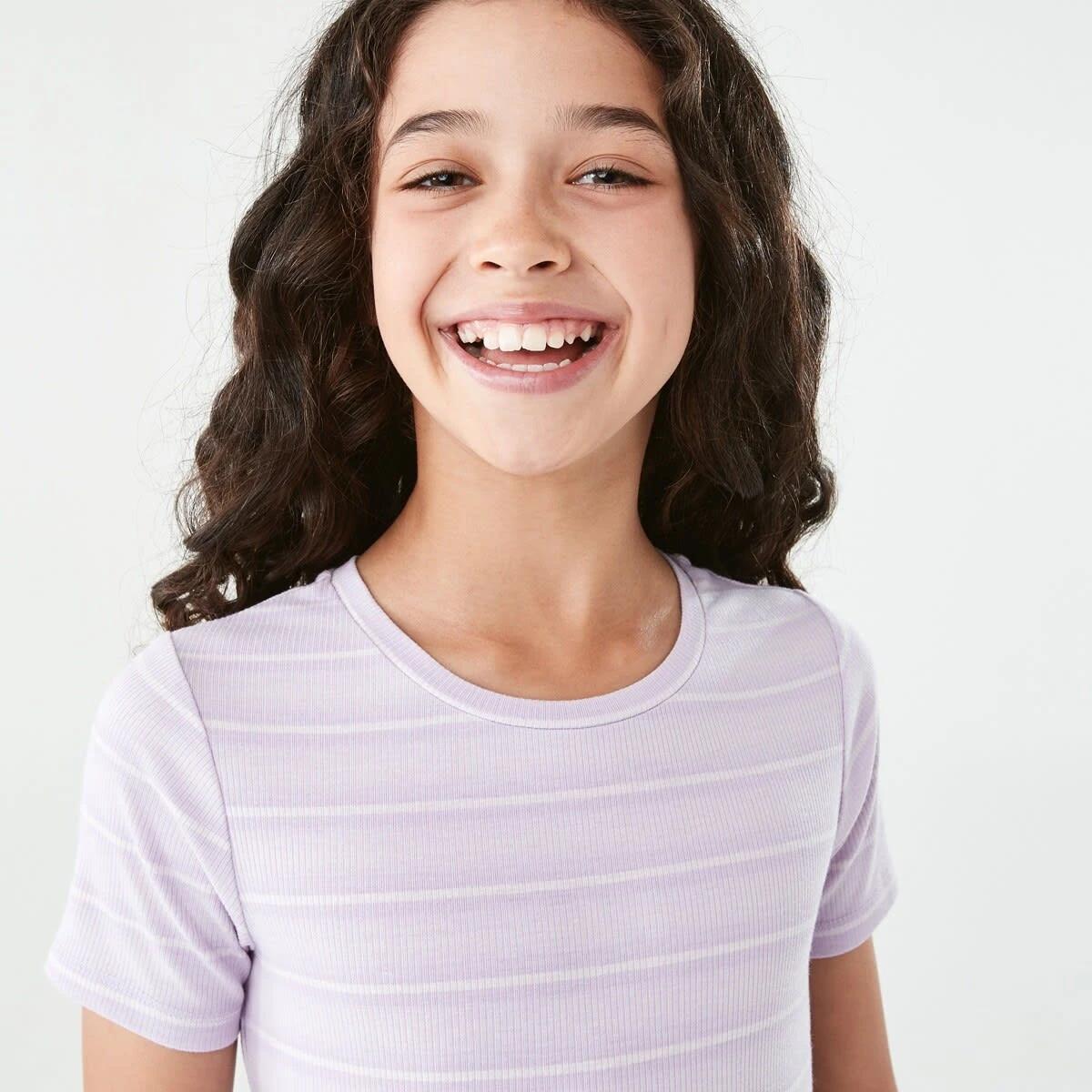 3 Short Sleeve Rib Top Pur Stripe, 3 of 9