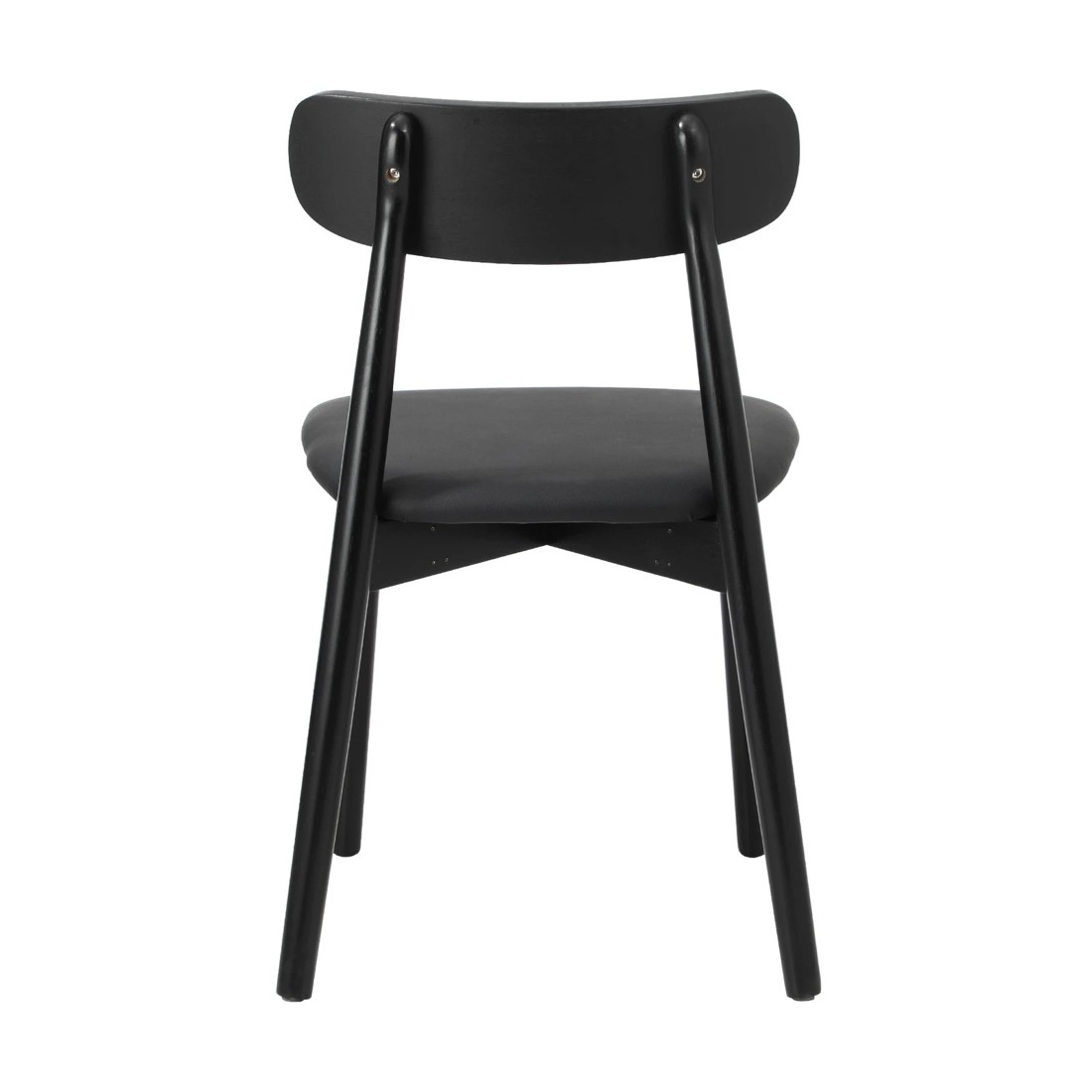 10 Oikiture 2x Dining Chairs Kitchen Chair Pu Leather Solid Wood Cafe Lounge
 - Black, 10 of 10