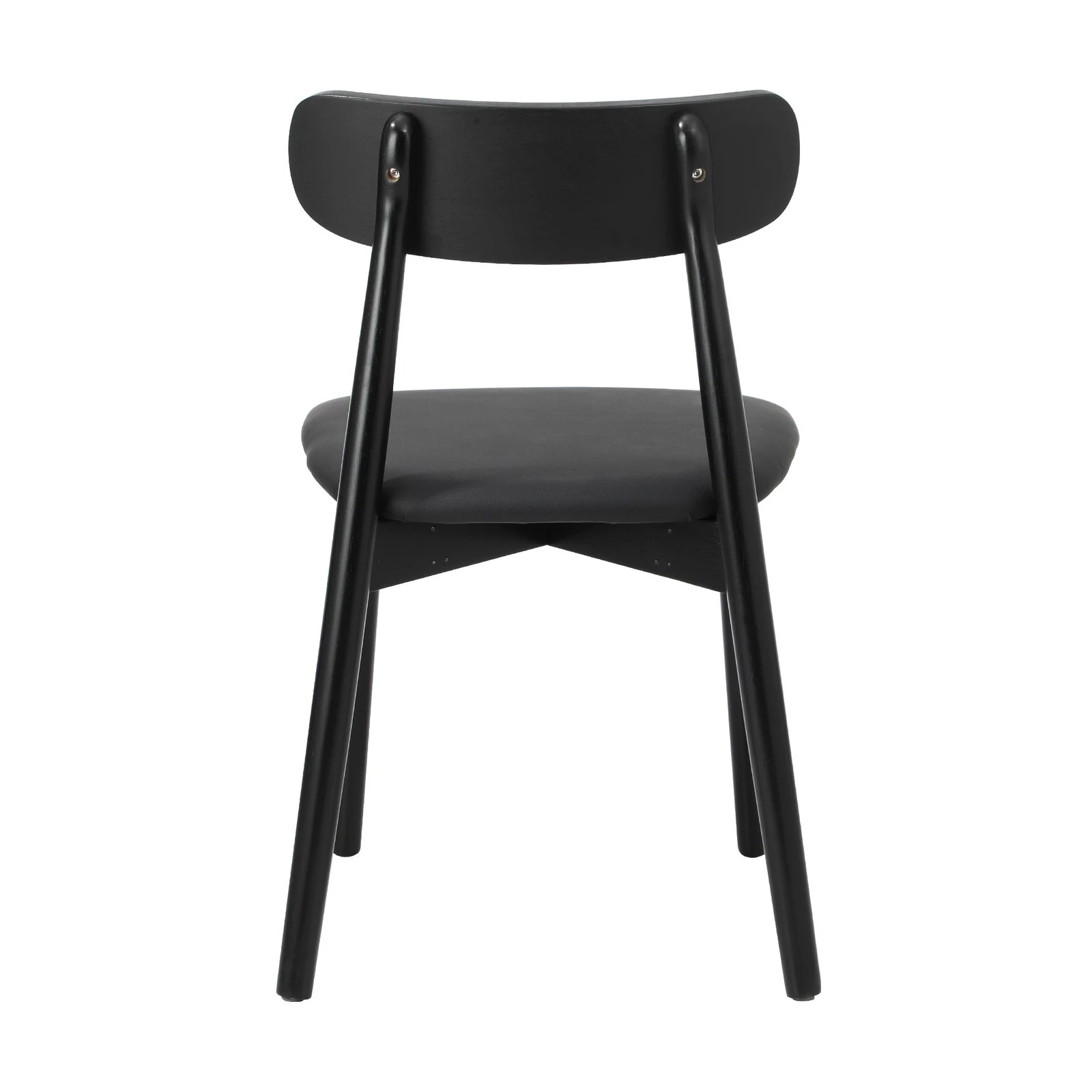 10 Oikiture 2x Dining Chairs Kitchen Chair Pu Leather Solid Wood Cafe Lounge
 - Black, 10 of 10