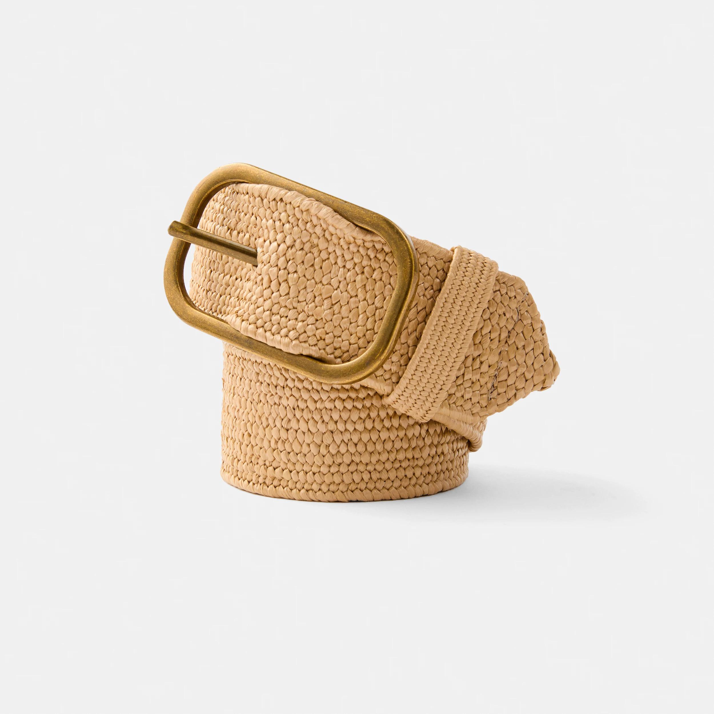 1 Stretch Woven Belt Natural, 1 of 4