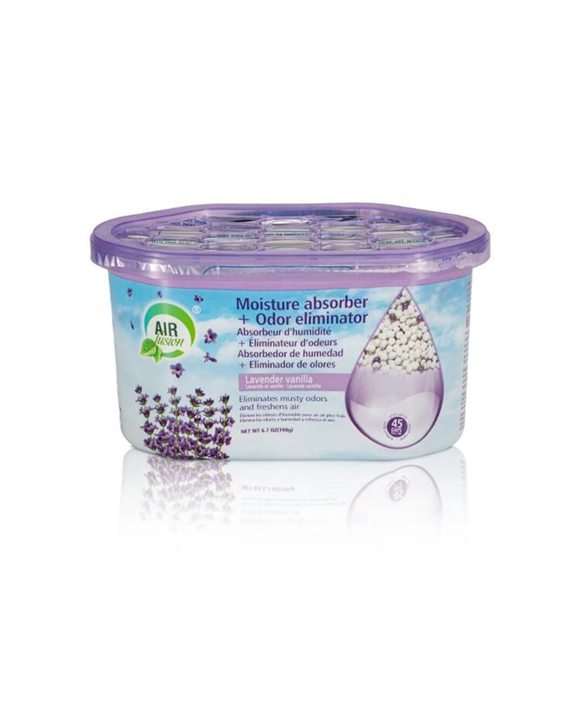 2 Air Fusion 24PK Moisture Absorber Odour Eliminator 189g Lavender Vanilla - Purple, 2 of 3
