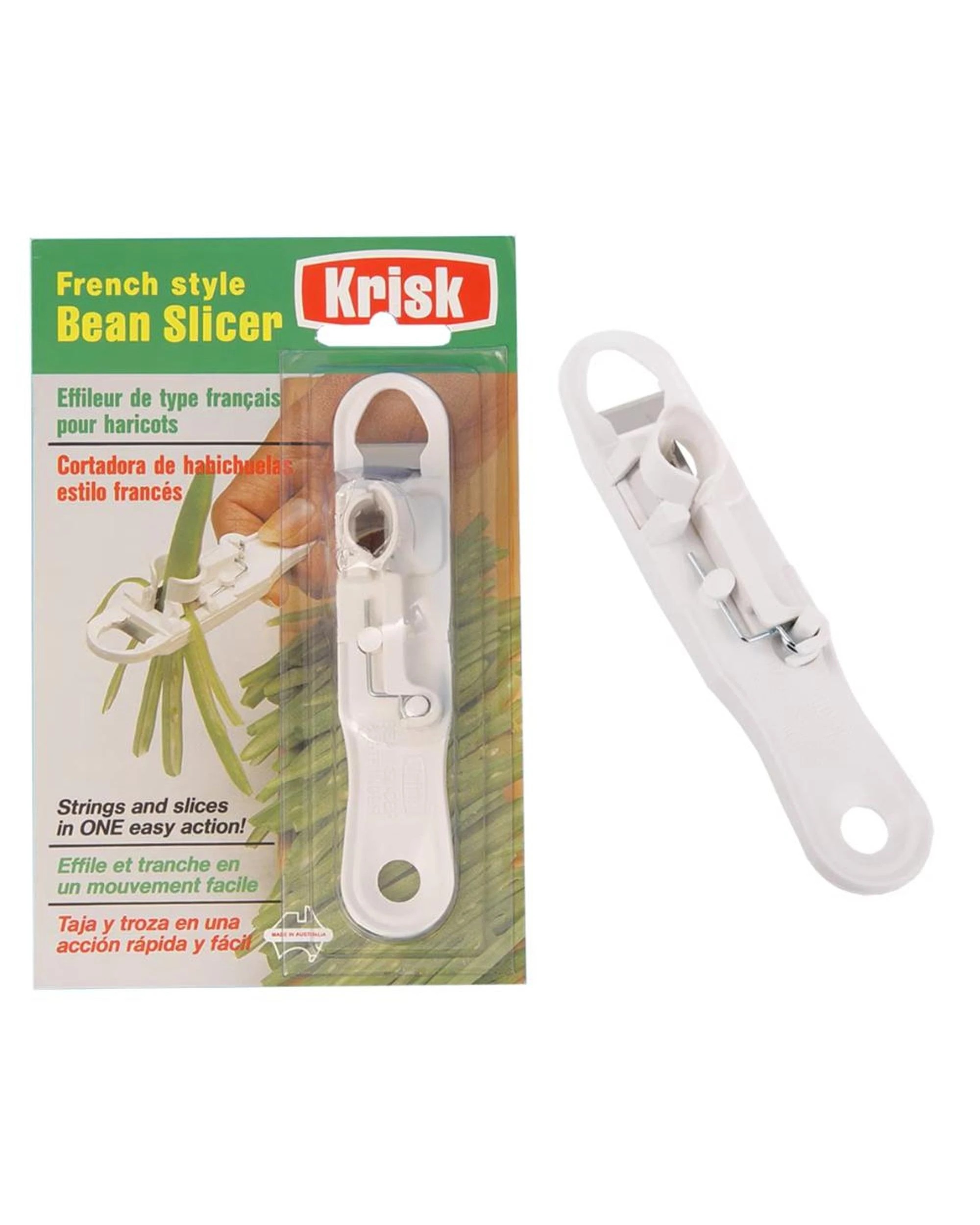 2 Krisk Bean Slicer White  Pack of 2, 2 of 4