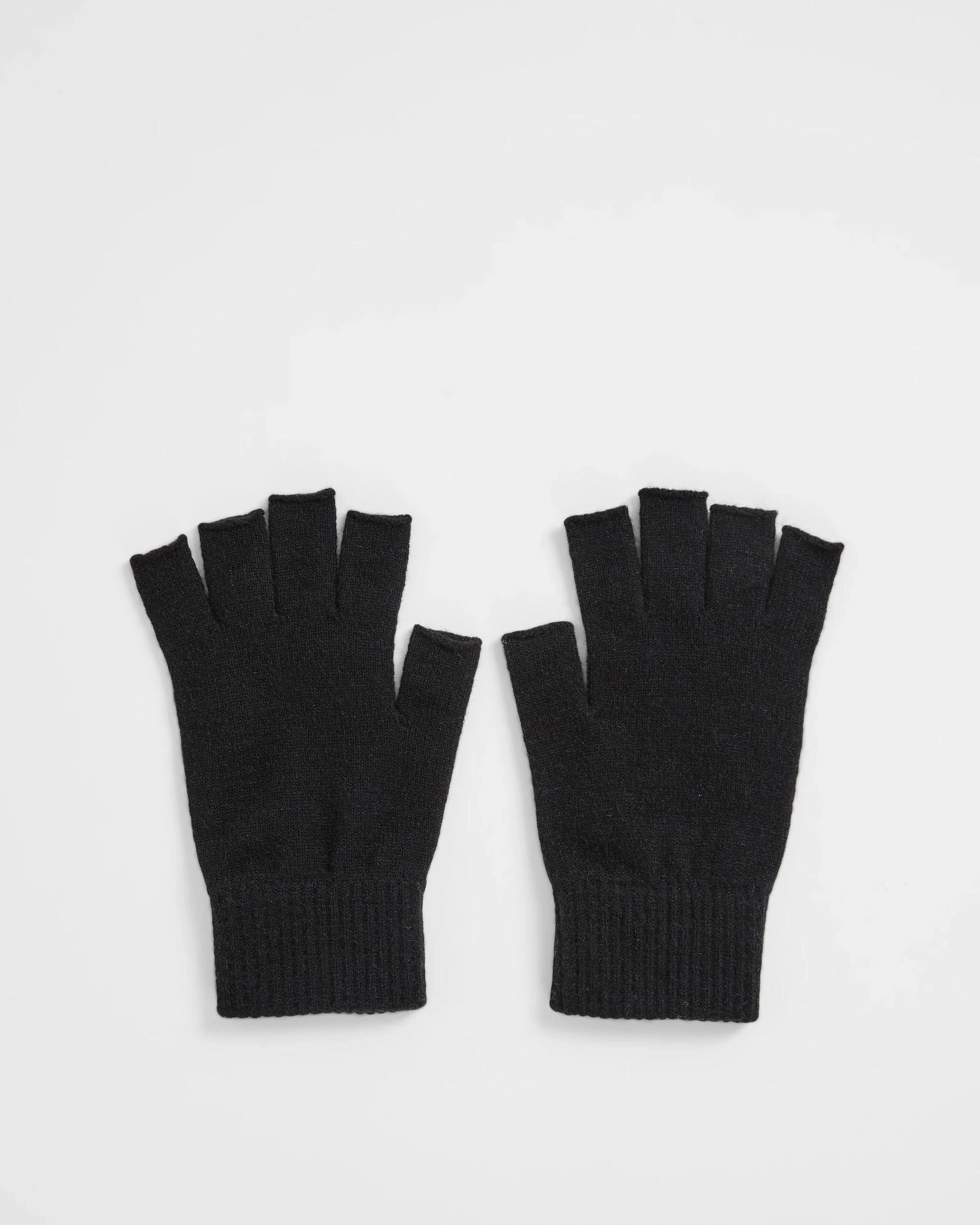 1 Target Man Essential Fingerless Gloves BLACK, 1 of 2