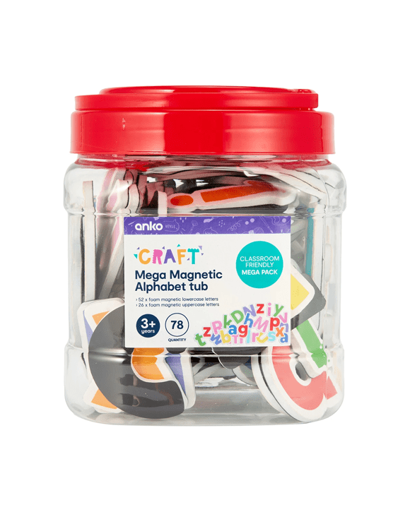 78 Piece Mega Magnetic Alphabet Tub