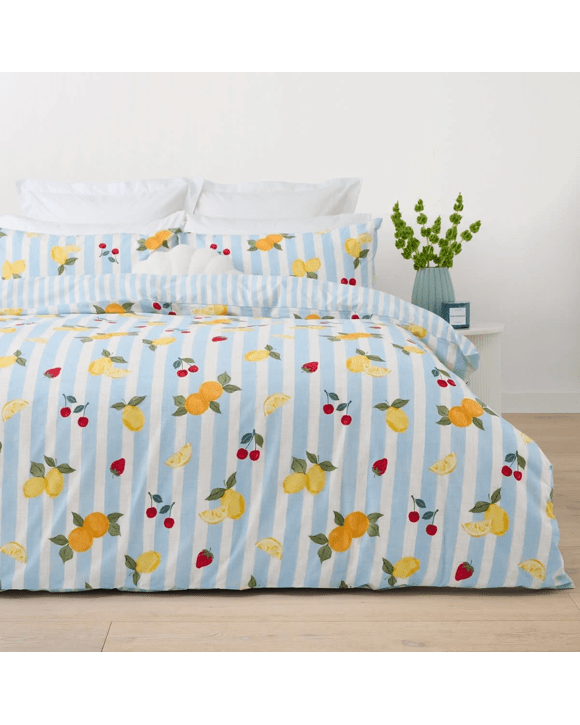 Sorrento Cotton Rich Reversible Quilt Cover Set - Double Bed