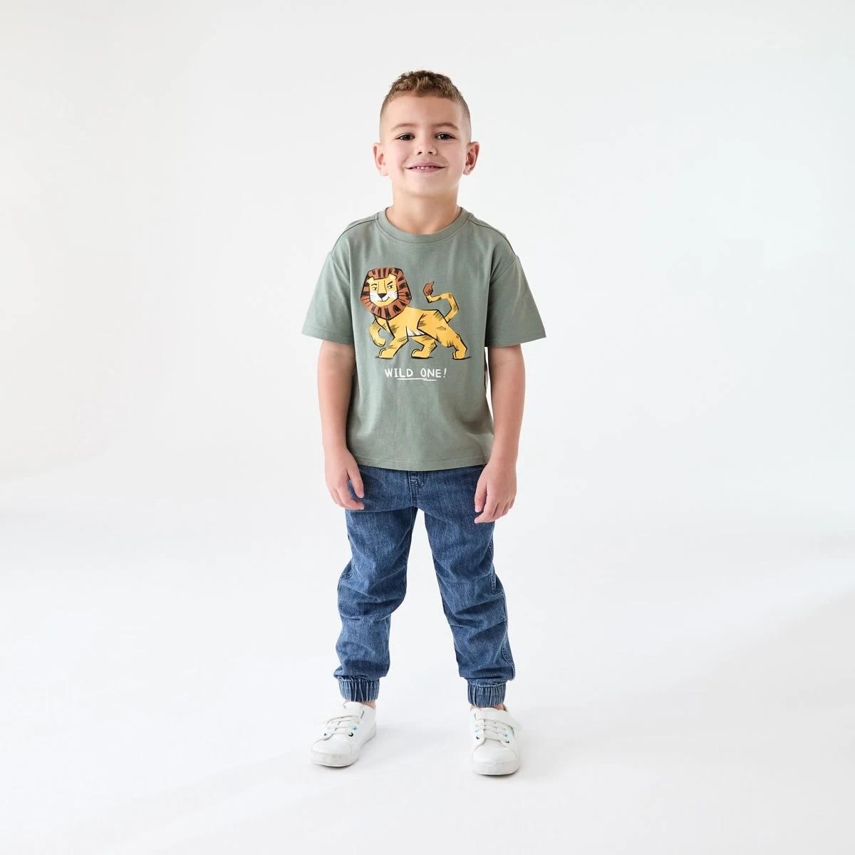 5 Chest Print T-shirt WILD ONES LION CHINOS GREEN, 5 of 6