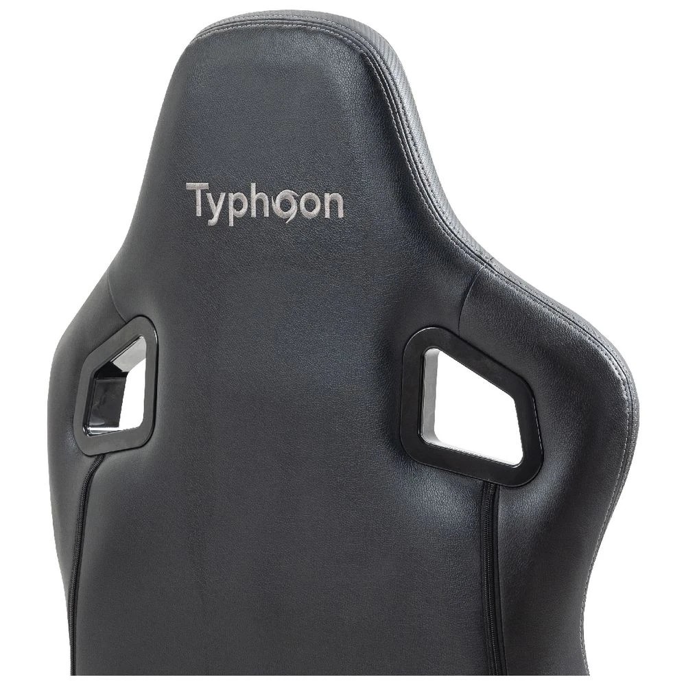 7 Typhoon Viper XL Gaming Chair PU Black Ergonomic Chairs and Desk Chairs, 7 of 10